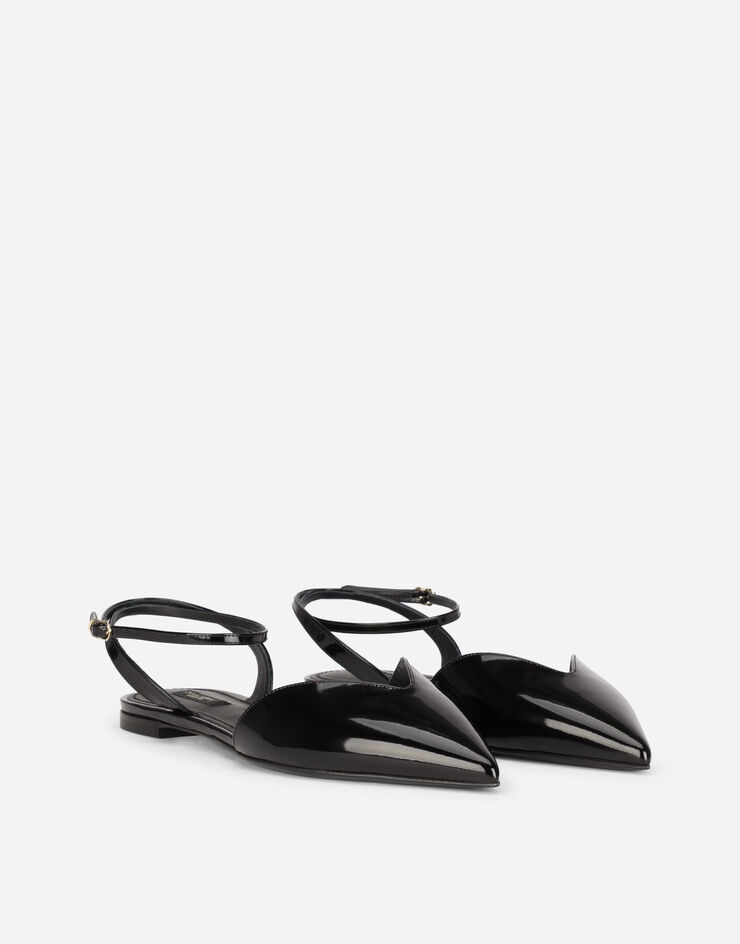 Polished calfskin slingbacks - 2