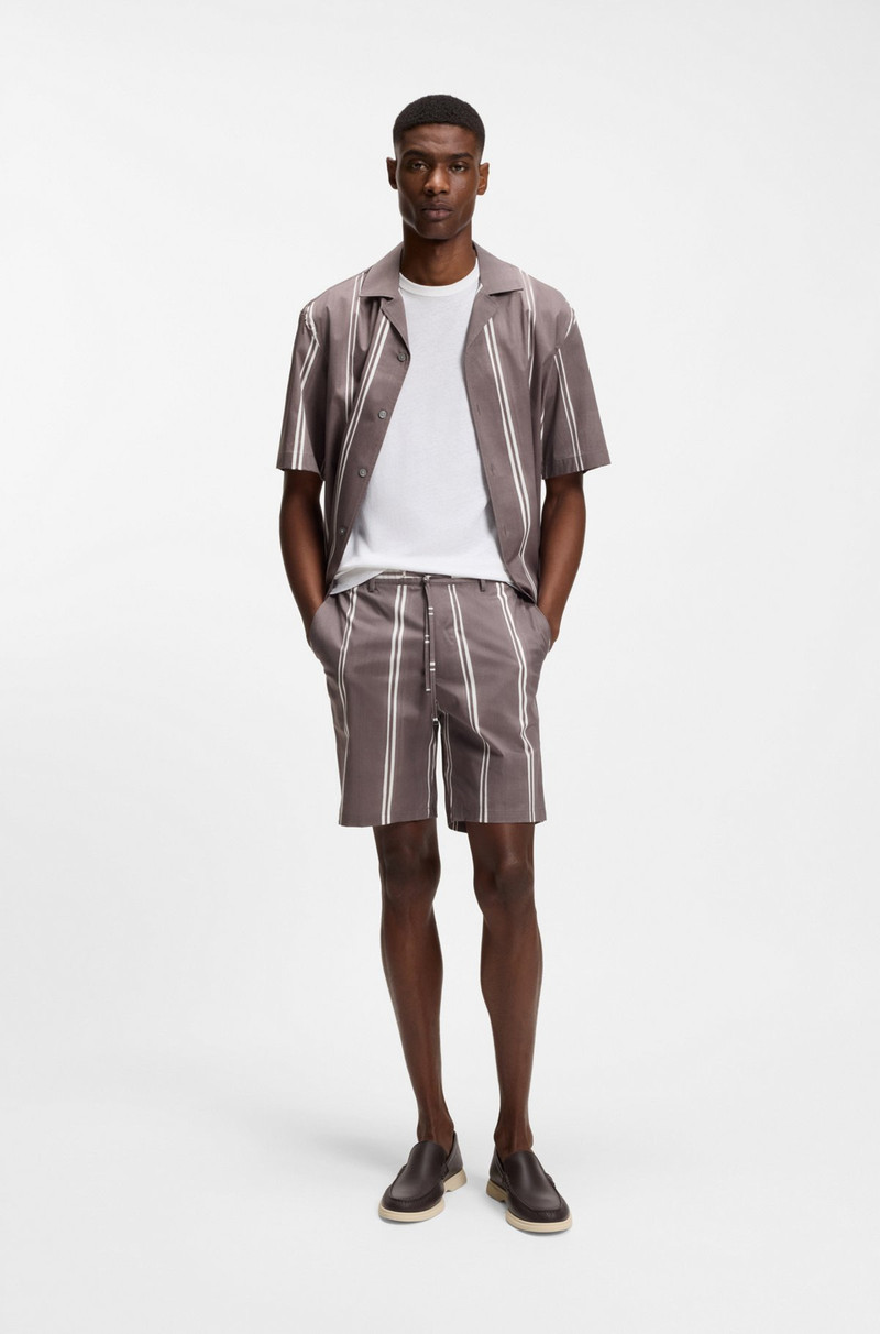 BOSS PRINTED-PATTERN SHORTS IN STRETCH COTTON outlook