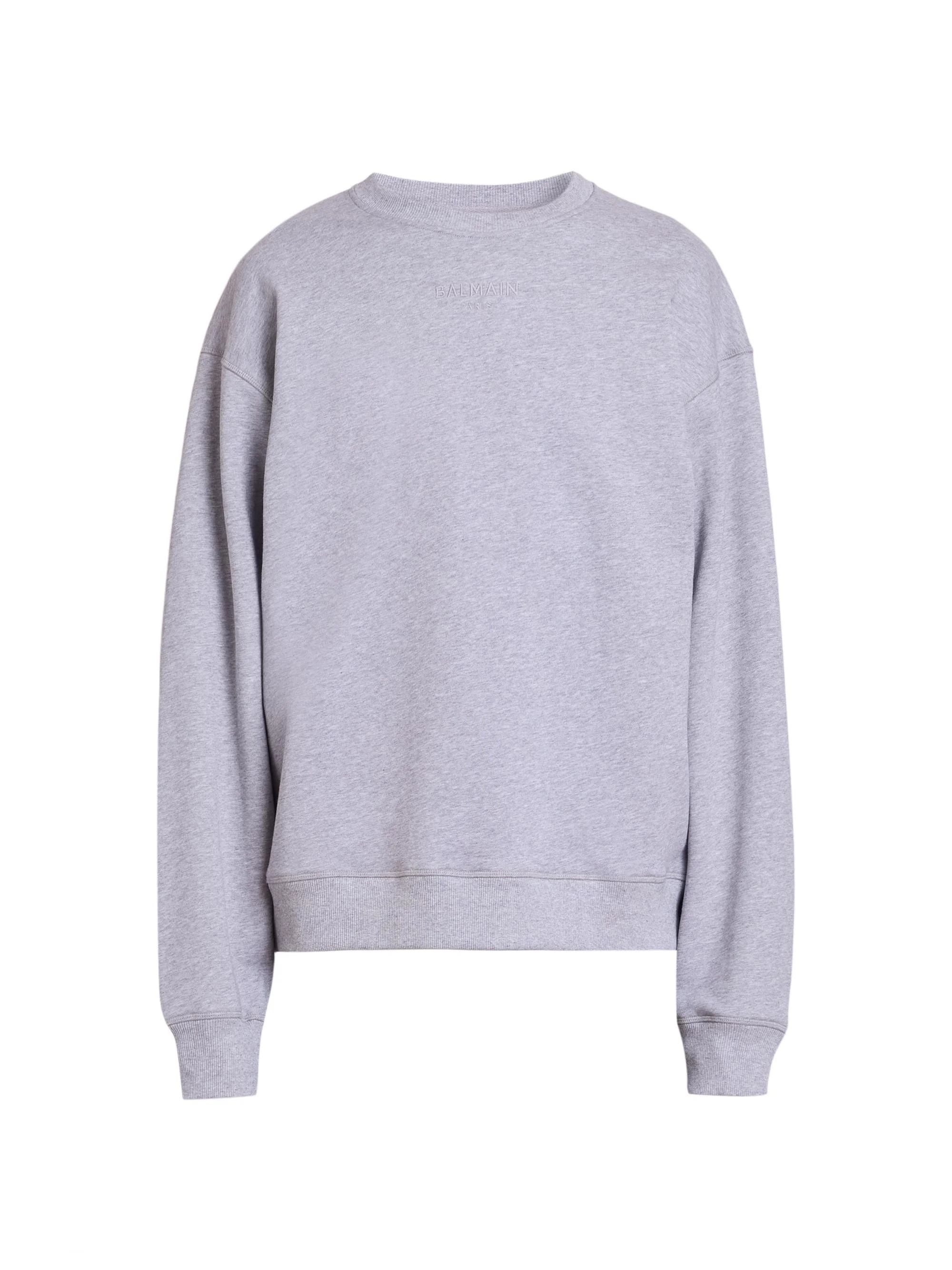 Men's Logo-Embroidered Cotton Sweatshirt - Chine Gris Chine - 1