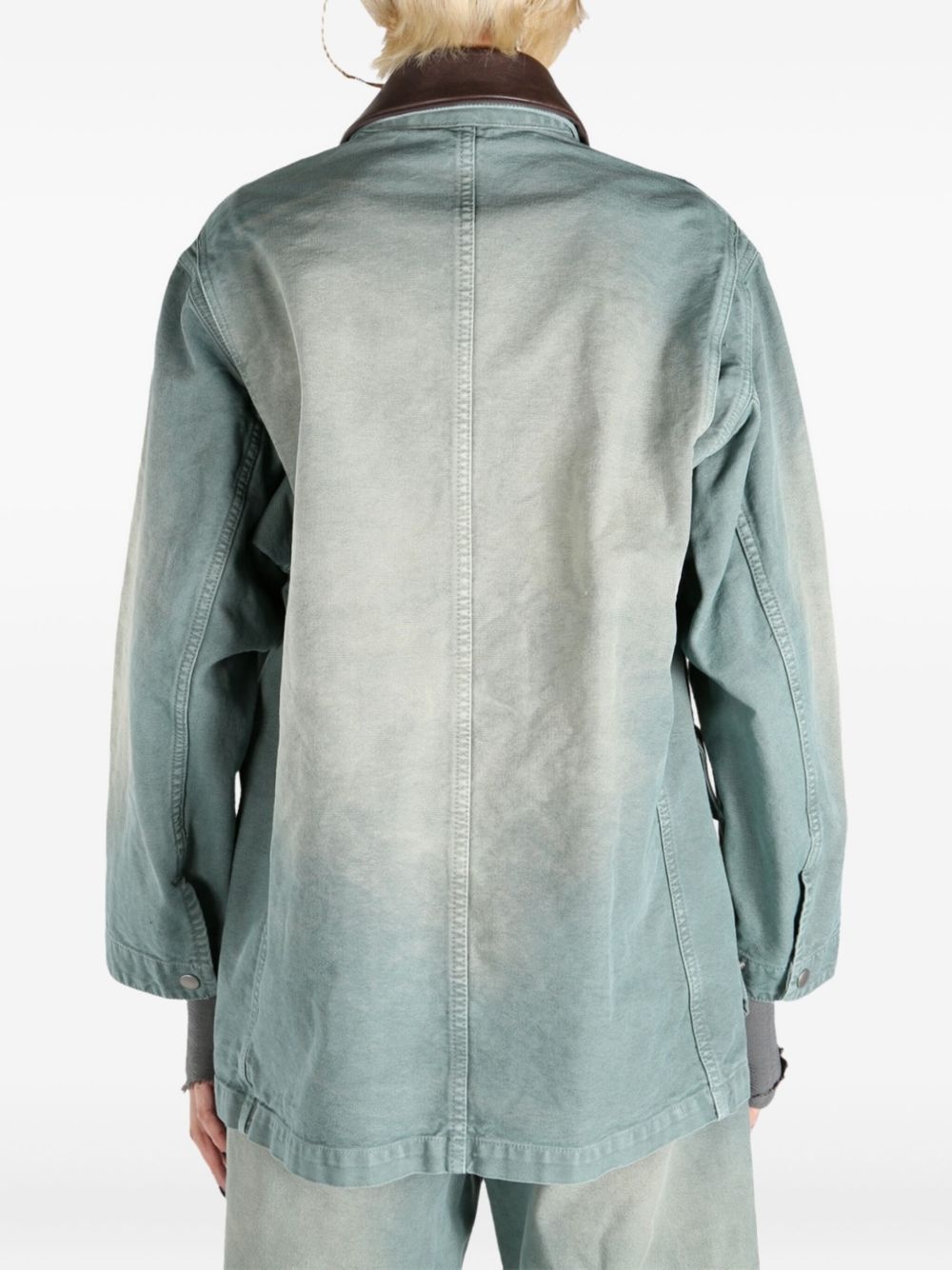 contrasting-collar jacket - 5