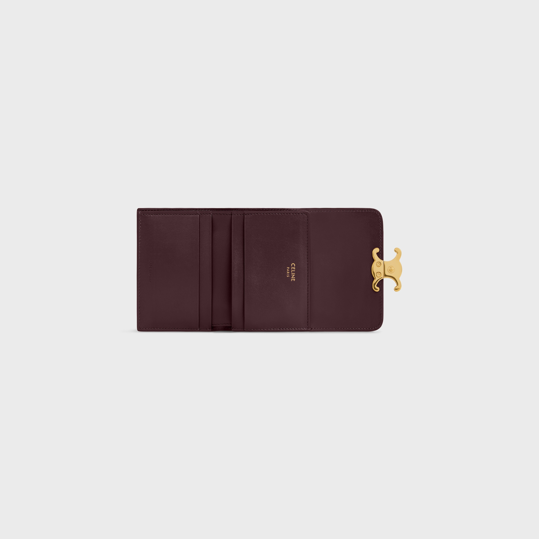 COMPACT WALLET WITH COIN TRIOMPHE IN Shiny calfskin - 6