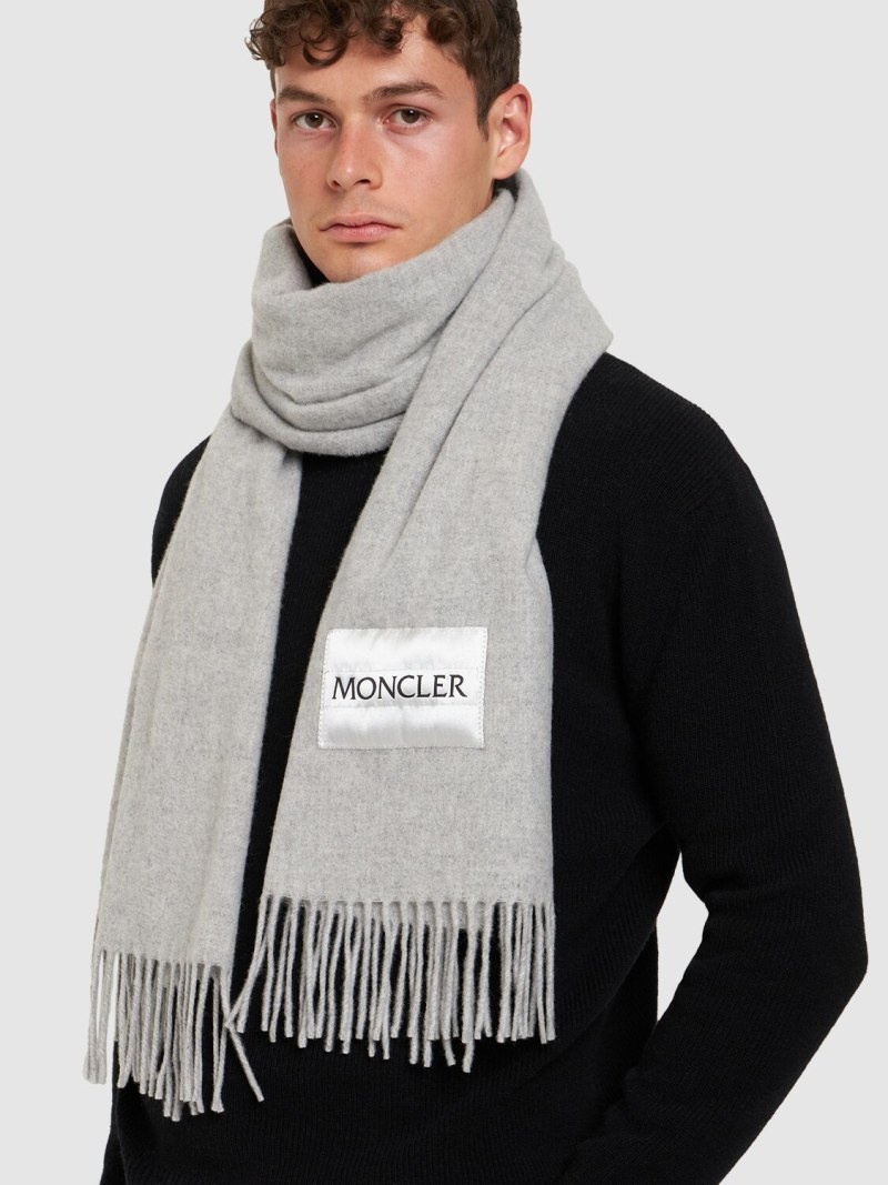 Logo wool scarf - 3