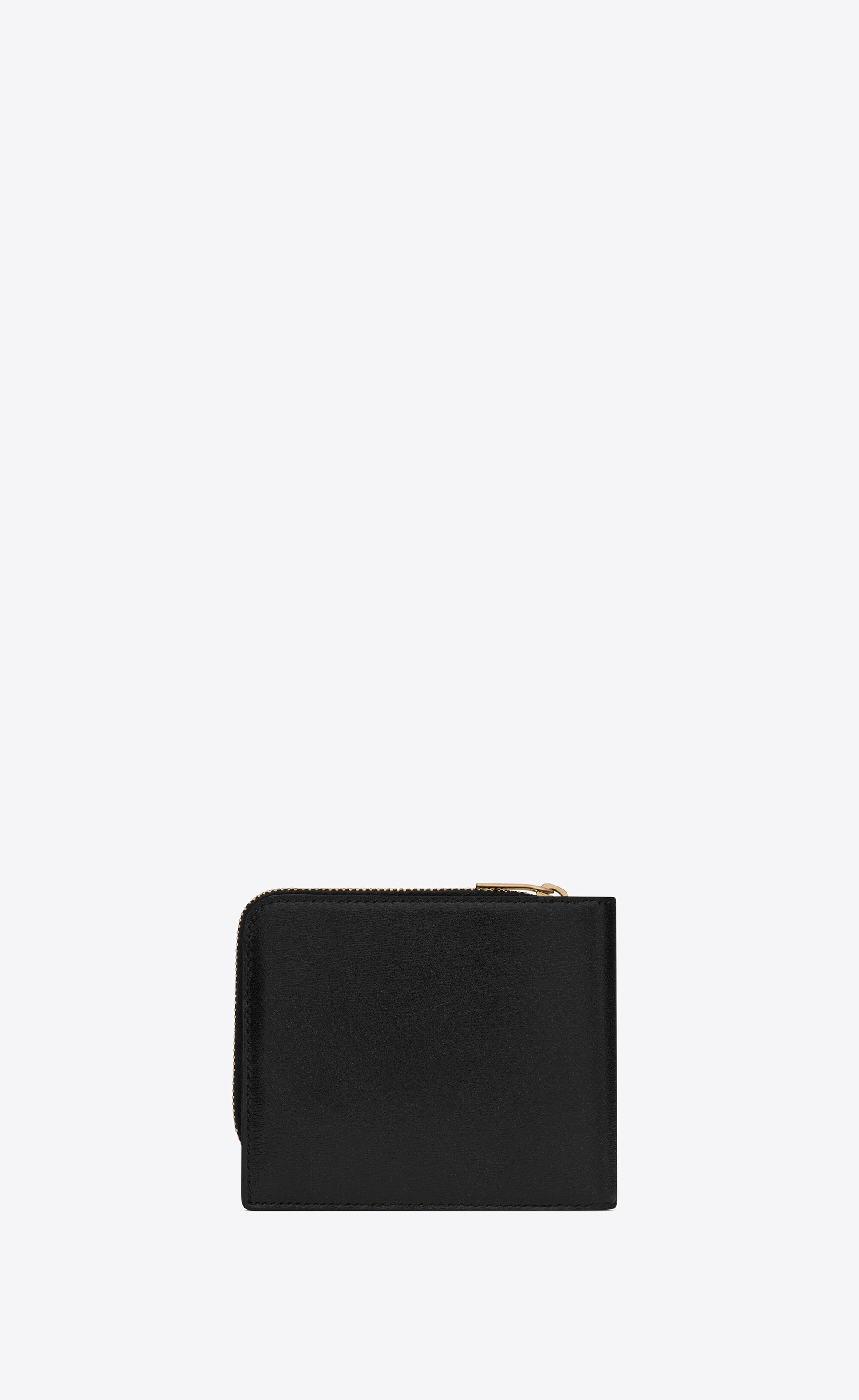 tiny monogram east/west zip-around wallet in smooth leather - 2