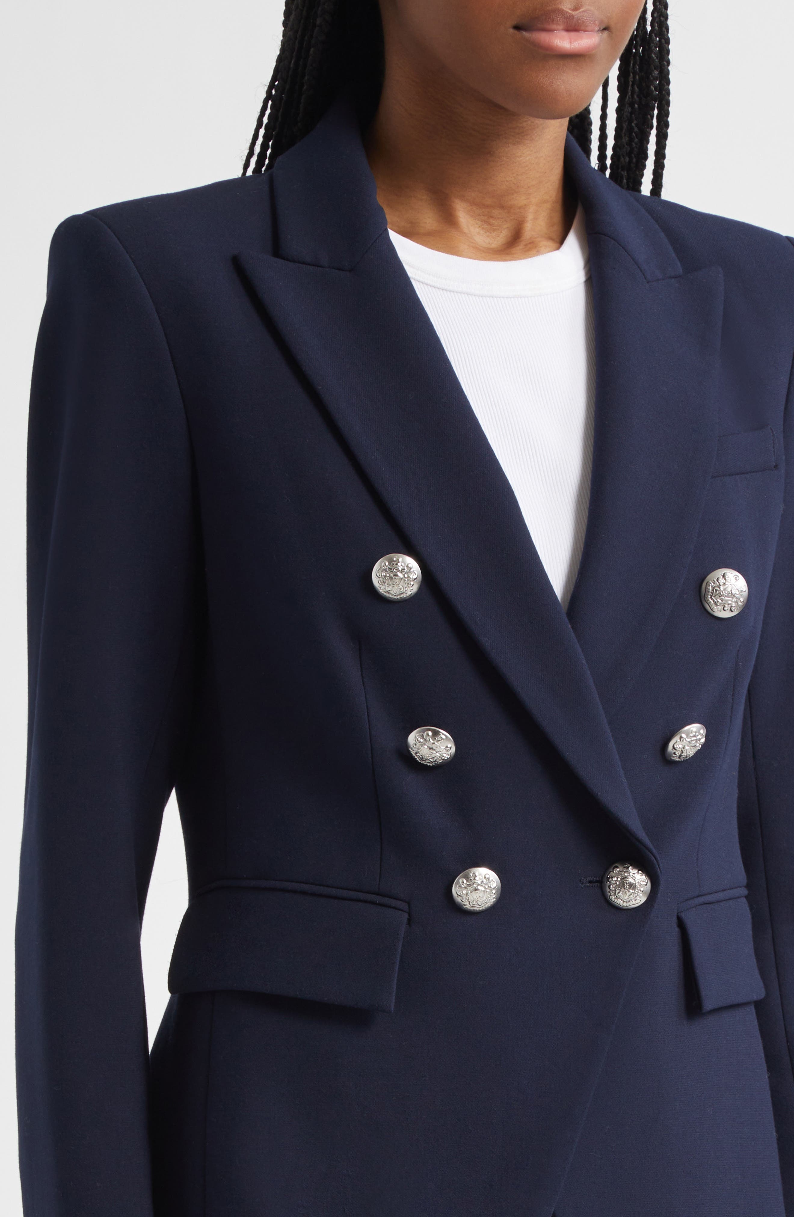Veronica Beard Miller Dickey Jacket in Navy/Silver at Nordstrom - 6