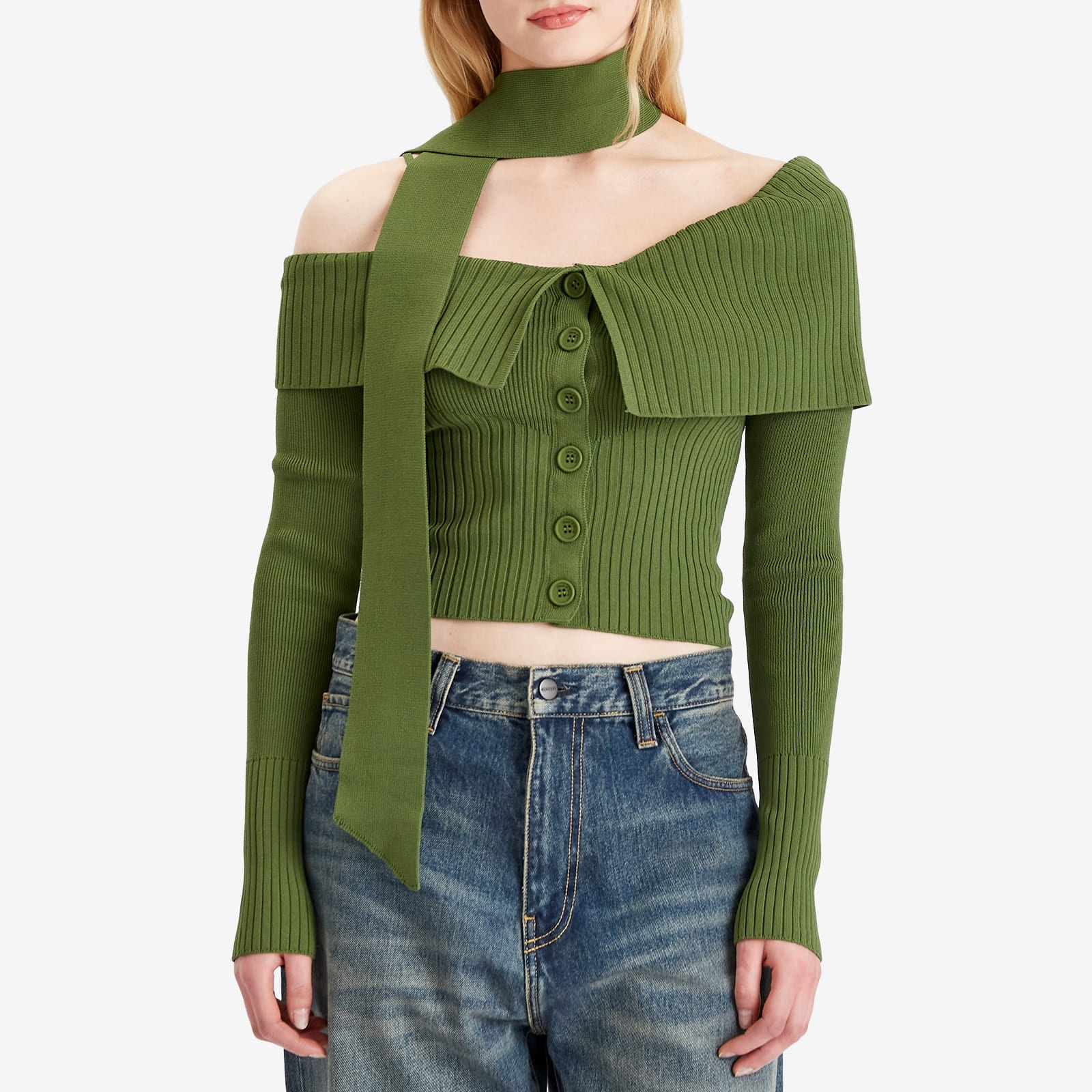 House Of Sunny One Love Shoulder Rib Top - 2