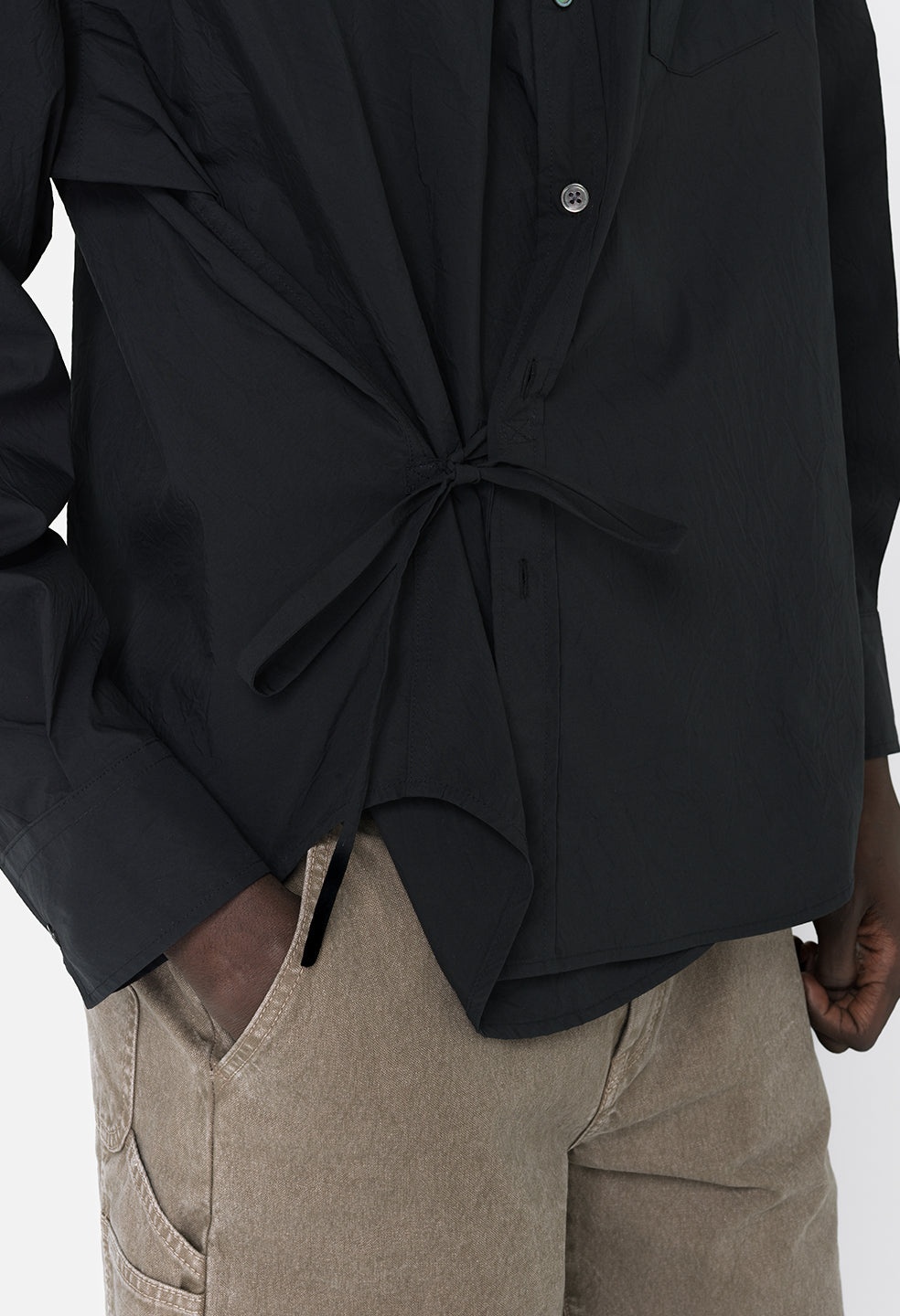 CRINKLED KIMONO SHIRT - 7