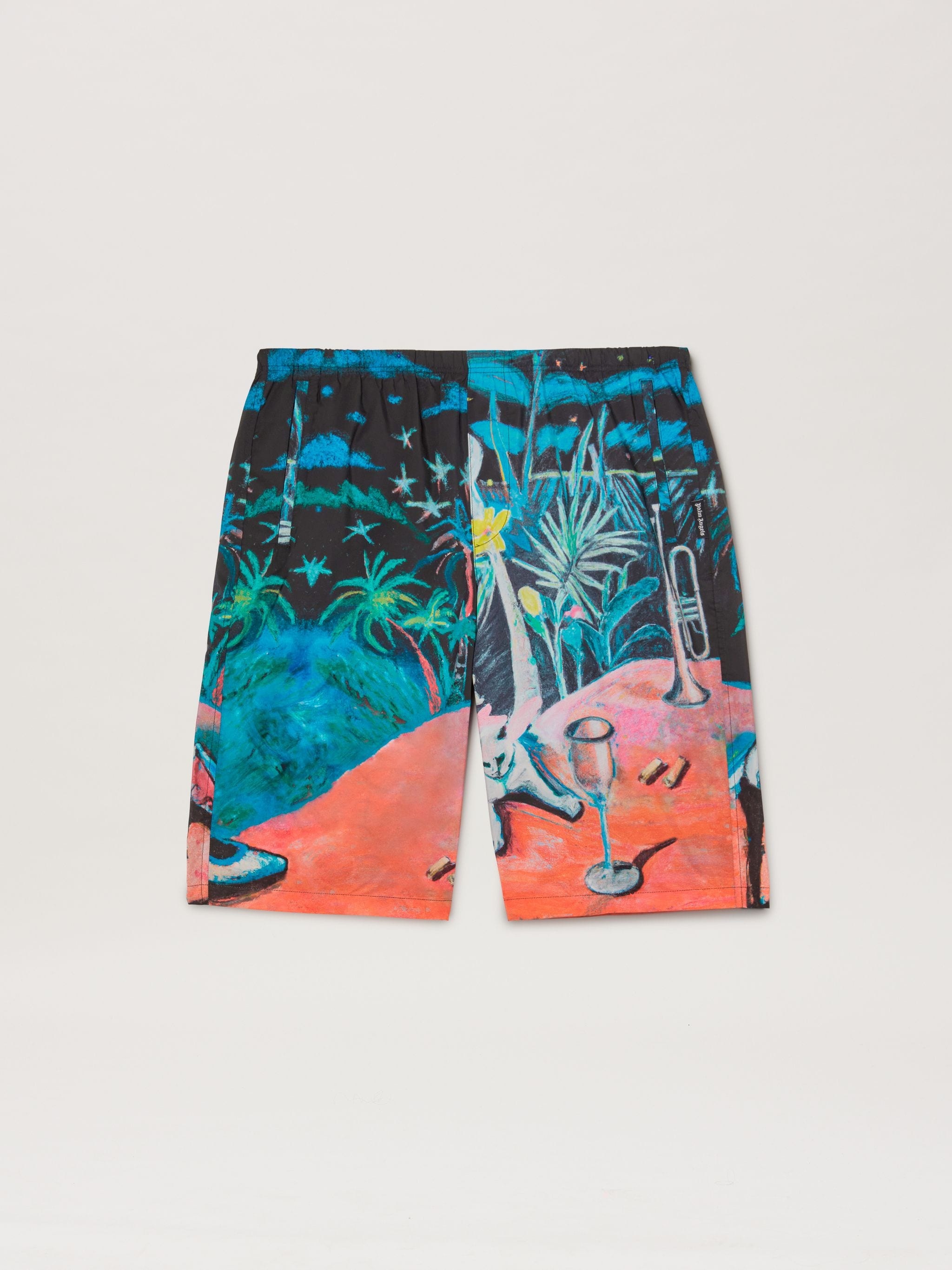 Oil On Canvas Long Swimshorts - 1