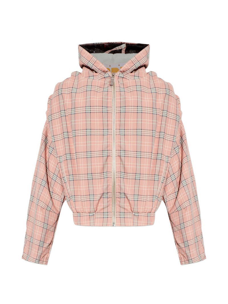 hooded check jacket 1