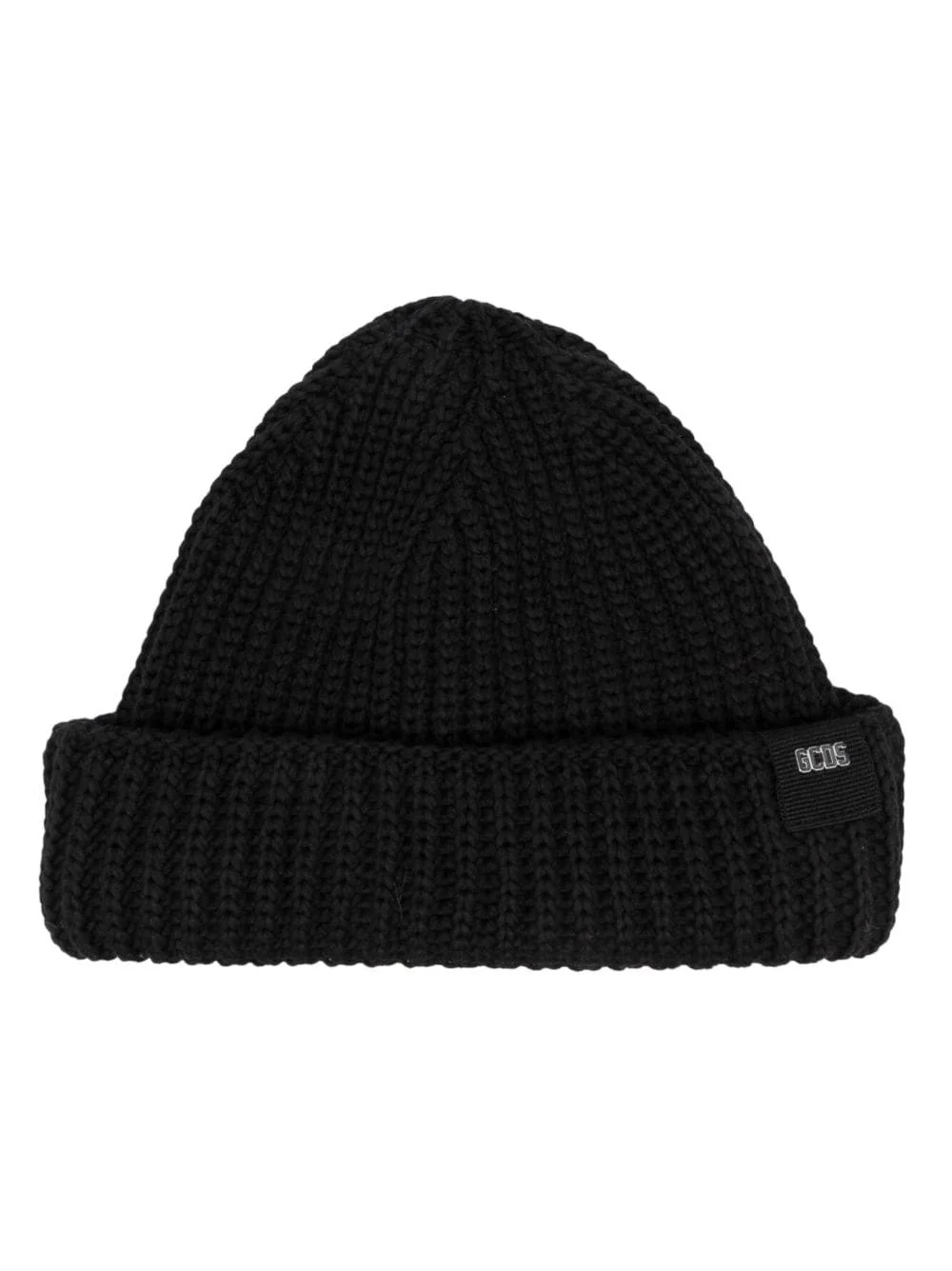 logo-patch ribbed beanie - 1