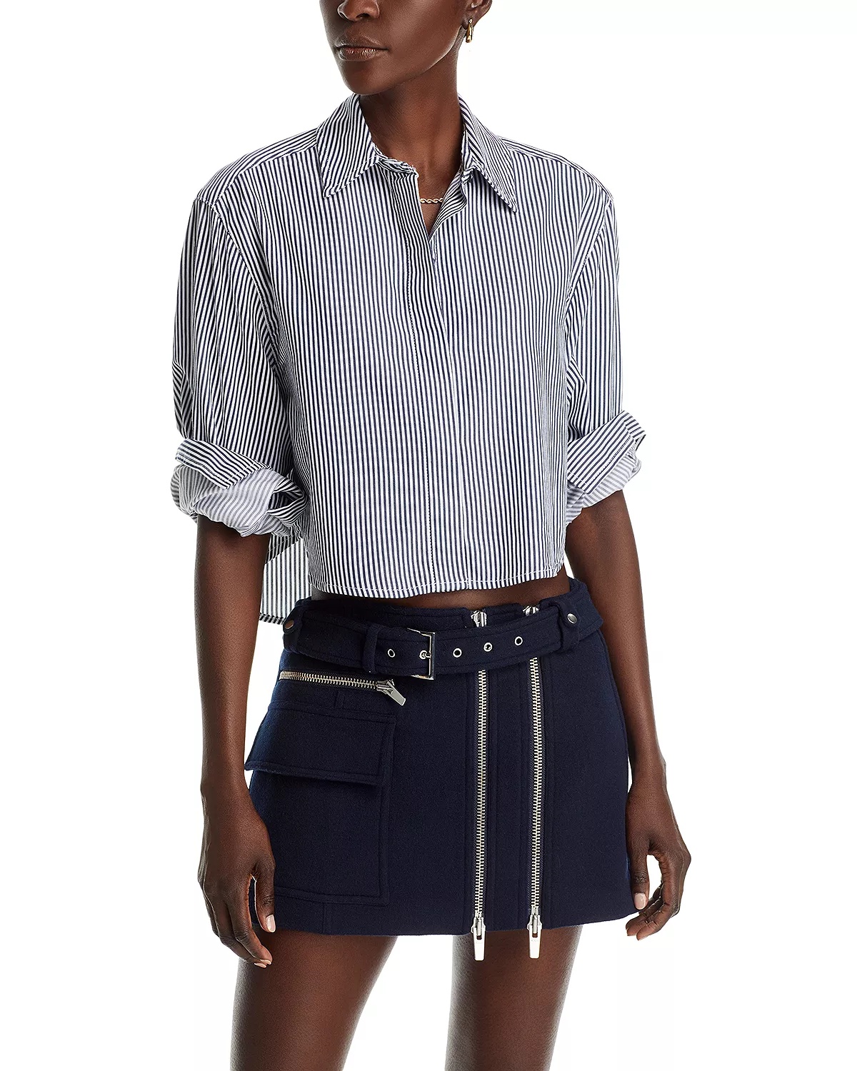 Renata Cotton Cropped Shirt - 1