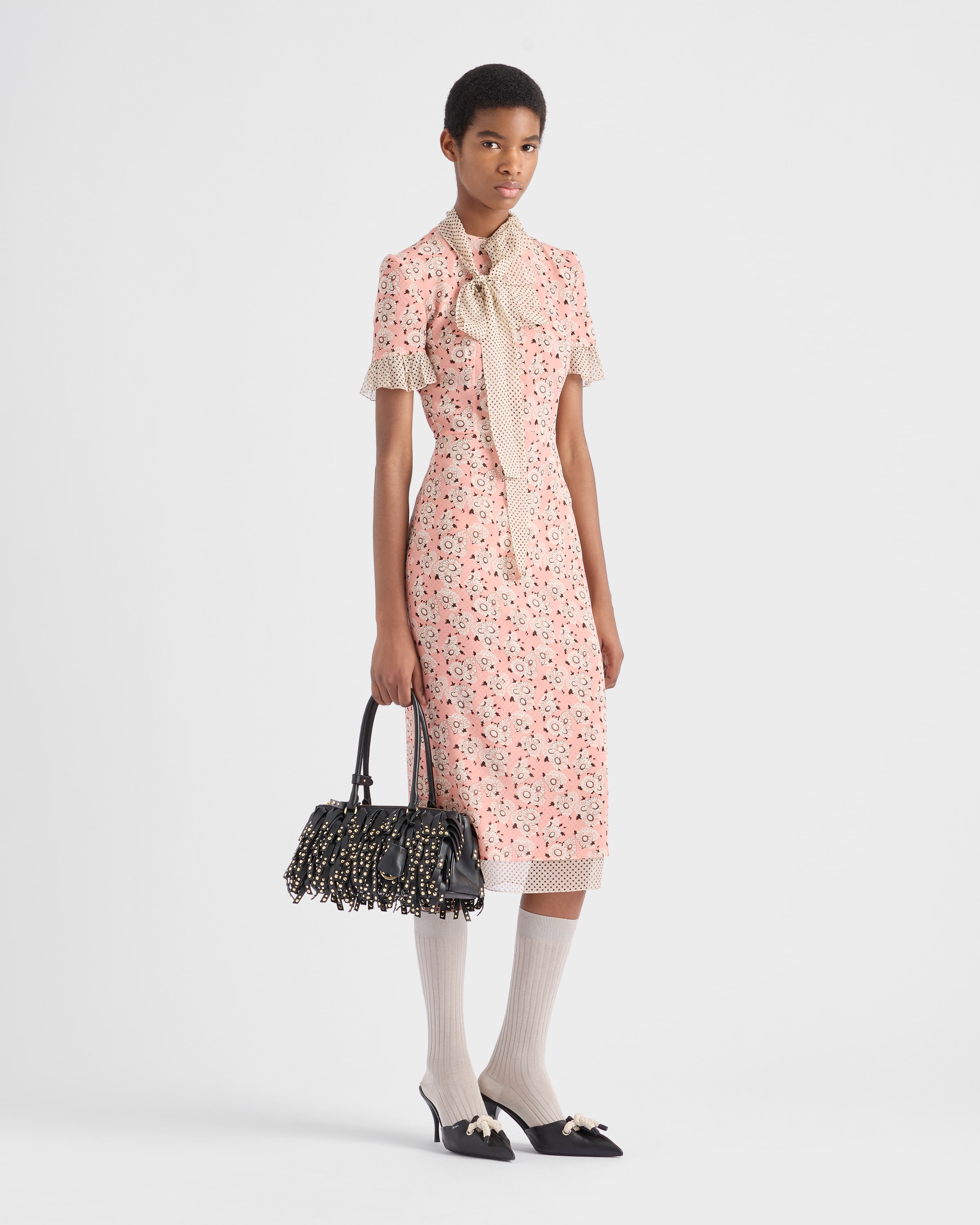 Printed stretch georgette dress - 2