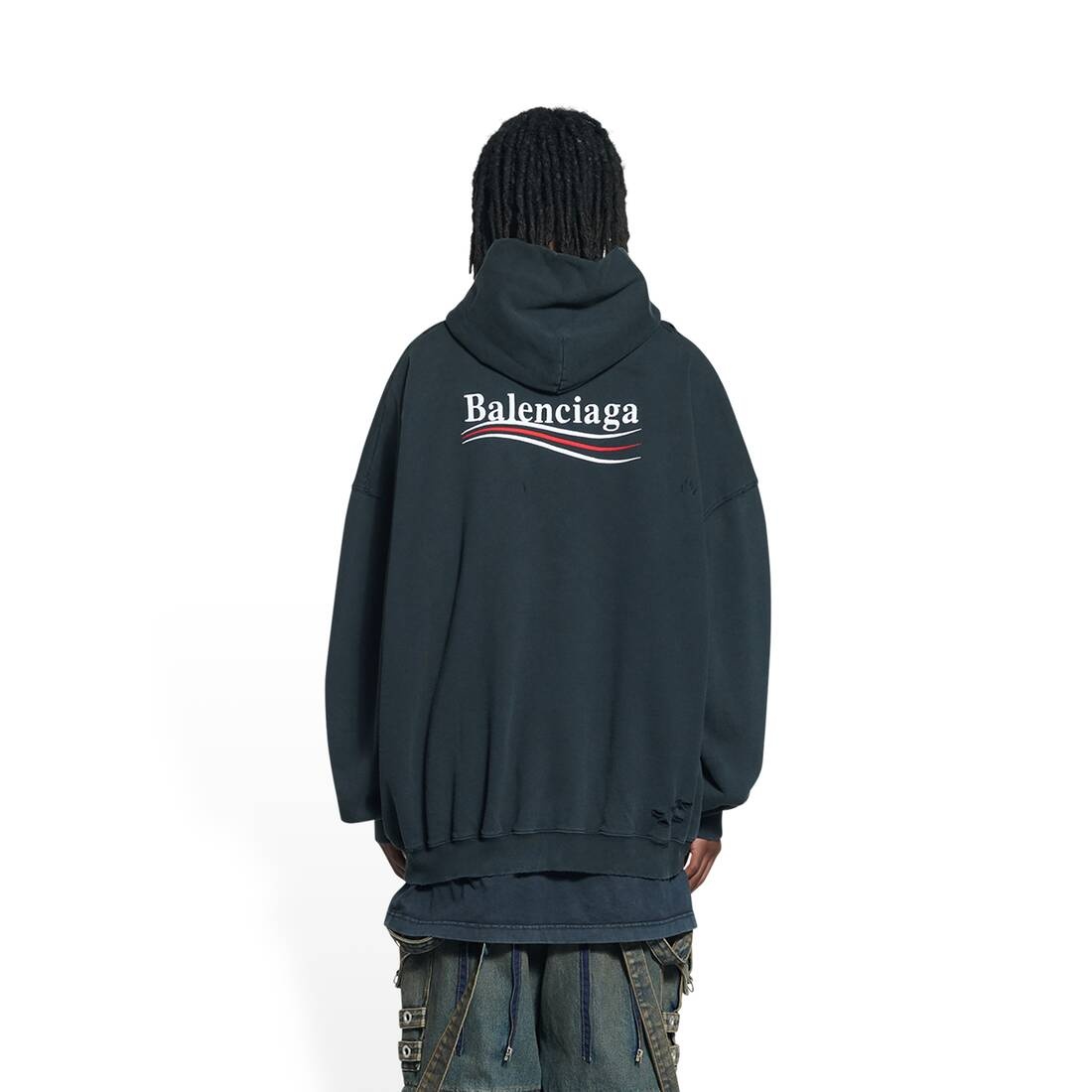 BALENCIAGA Men's Political Campaign Hoodie Large Fit in