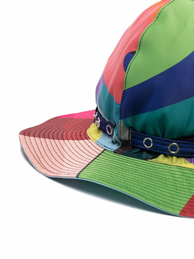 sacai abstract-print sun hat outlook