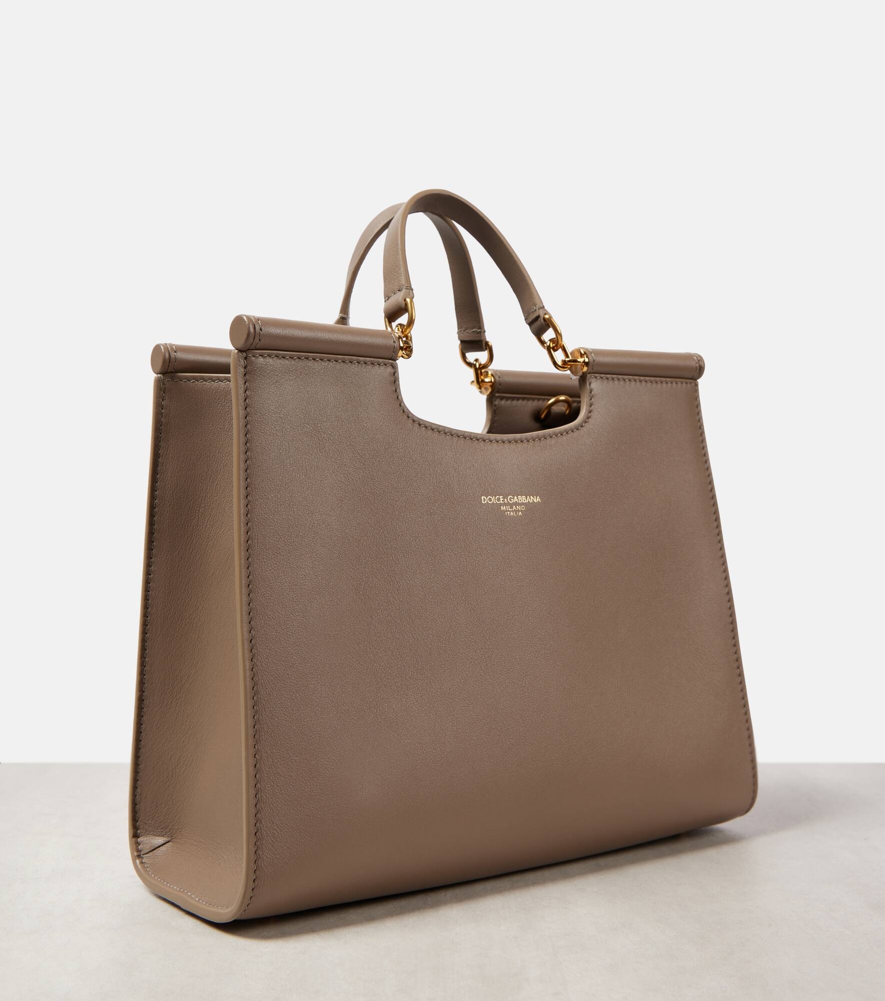 Sicily Medium leather tote bag - 6
