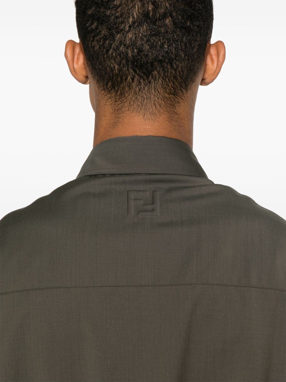 pleat-detail shirt - 5