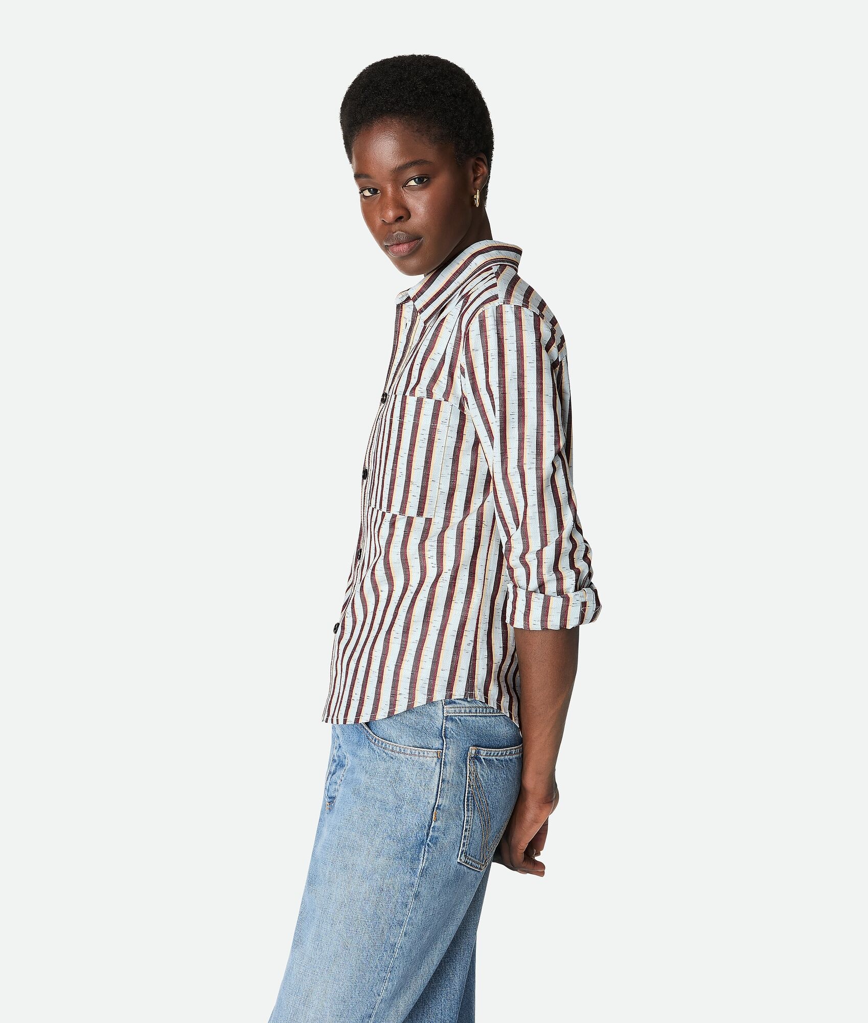 Cotton And Linen Stripe Shirt - 2