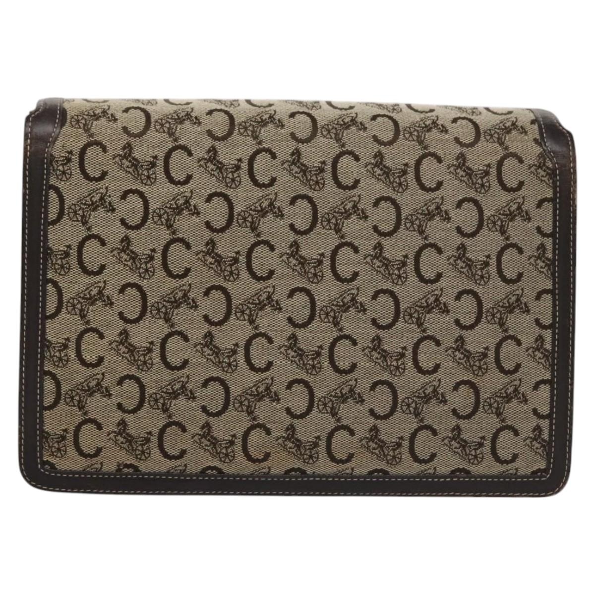 CELINE C Macadam Canvas Shoulder Bag Beige Brown - 2