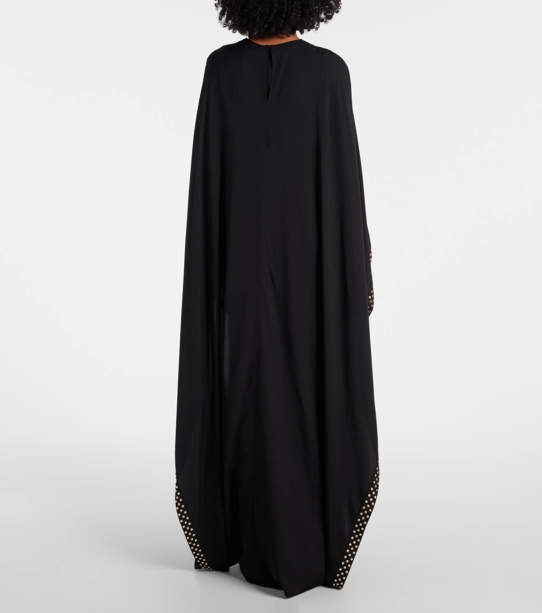 Embellished caped maxi dress - 3
