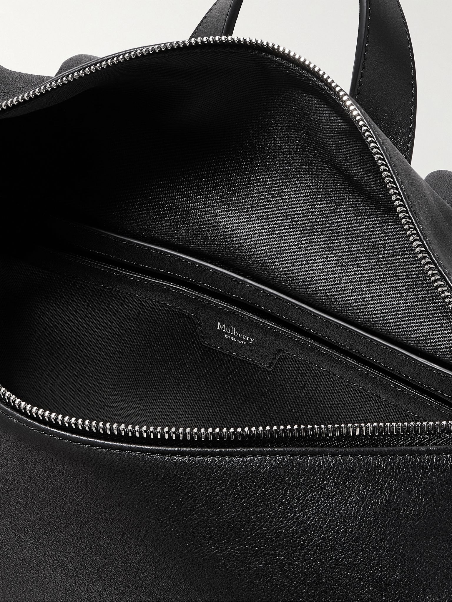 Rye Full-Grain Leather Backpack Black - 5
