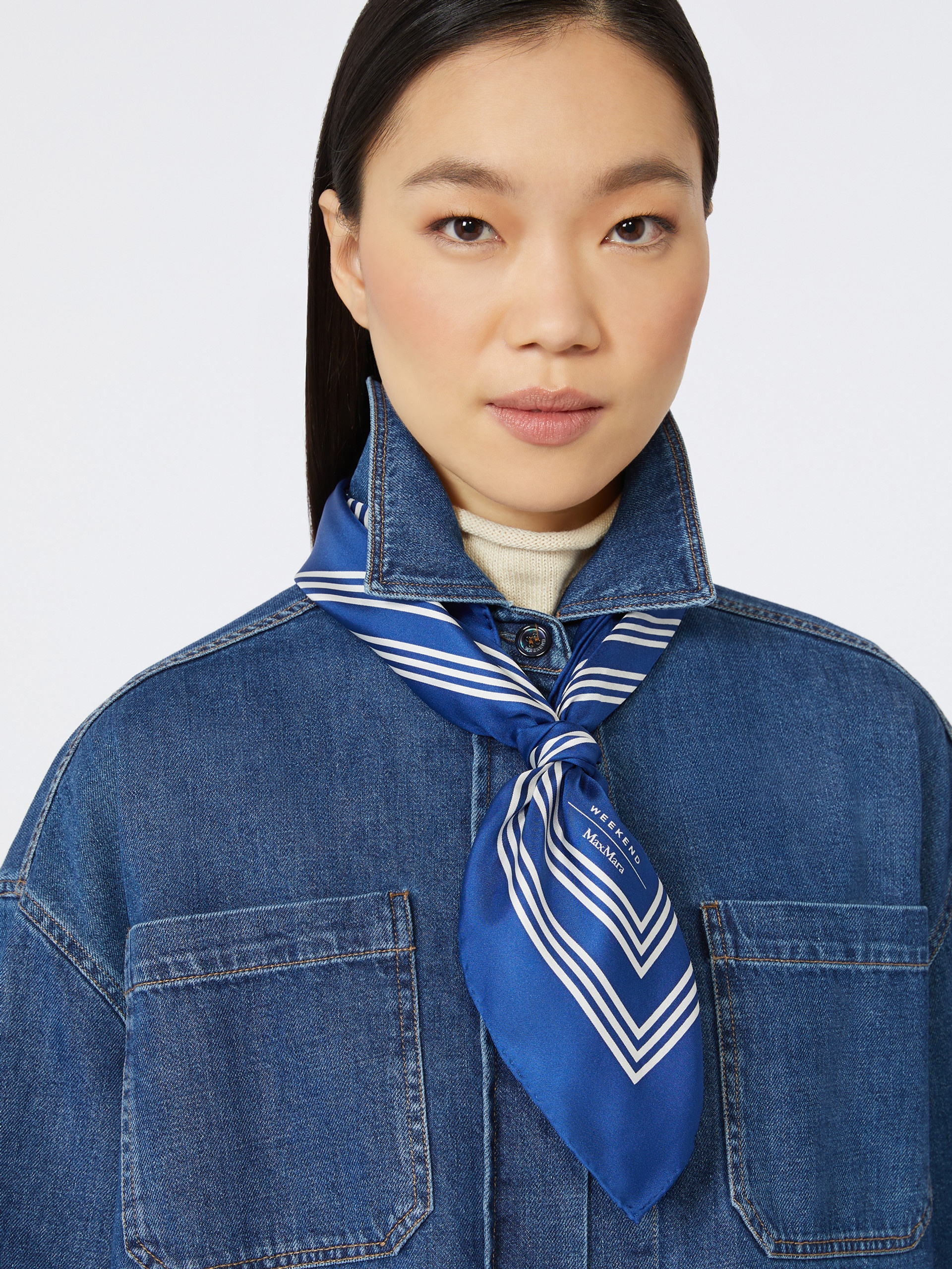SIAM Printed silk scarf - 4