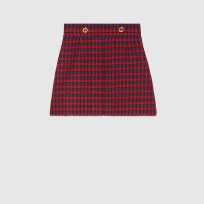 GUCCI Houndstooth wool skirt outlook