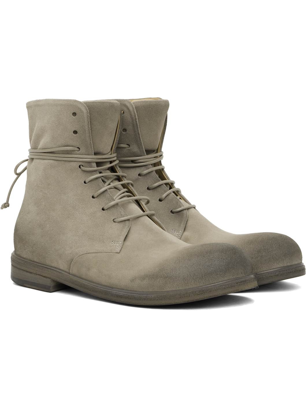 SSENSE Exclusive Gray Zucca Media Ankle Boots - 4