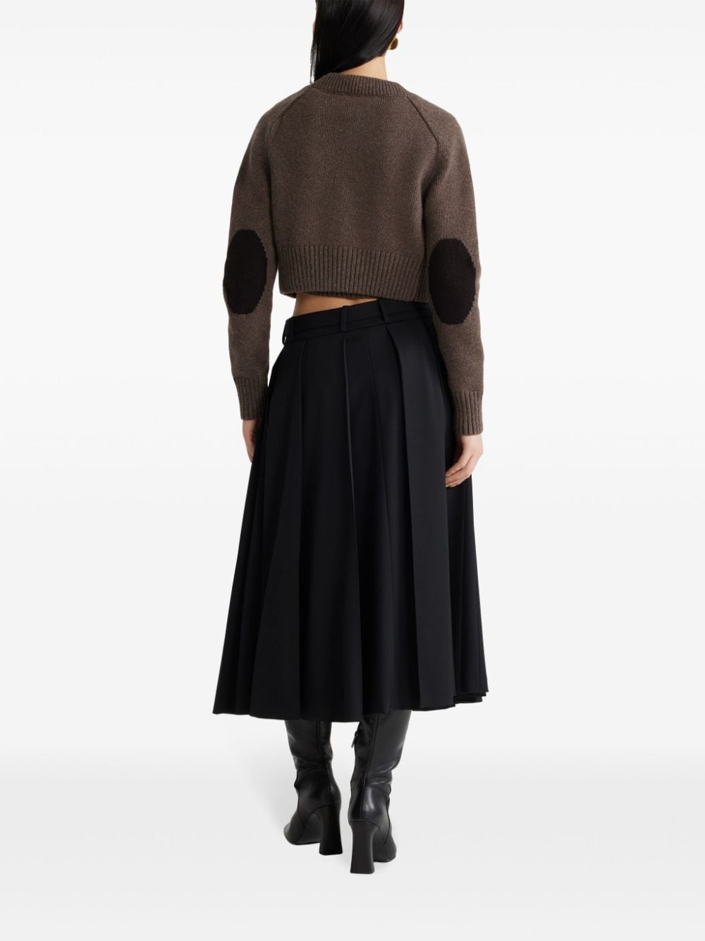 PATOU pleated midi skirt | REVERSIBLE