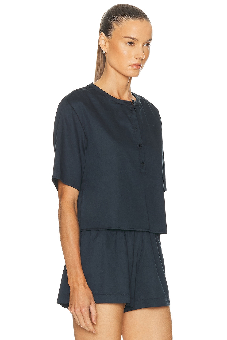 Yoko Short Sleeve Henley Top - 2