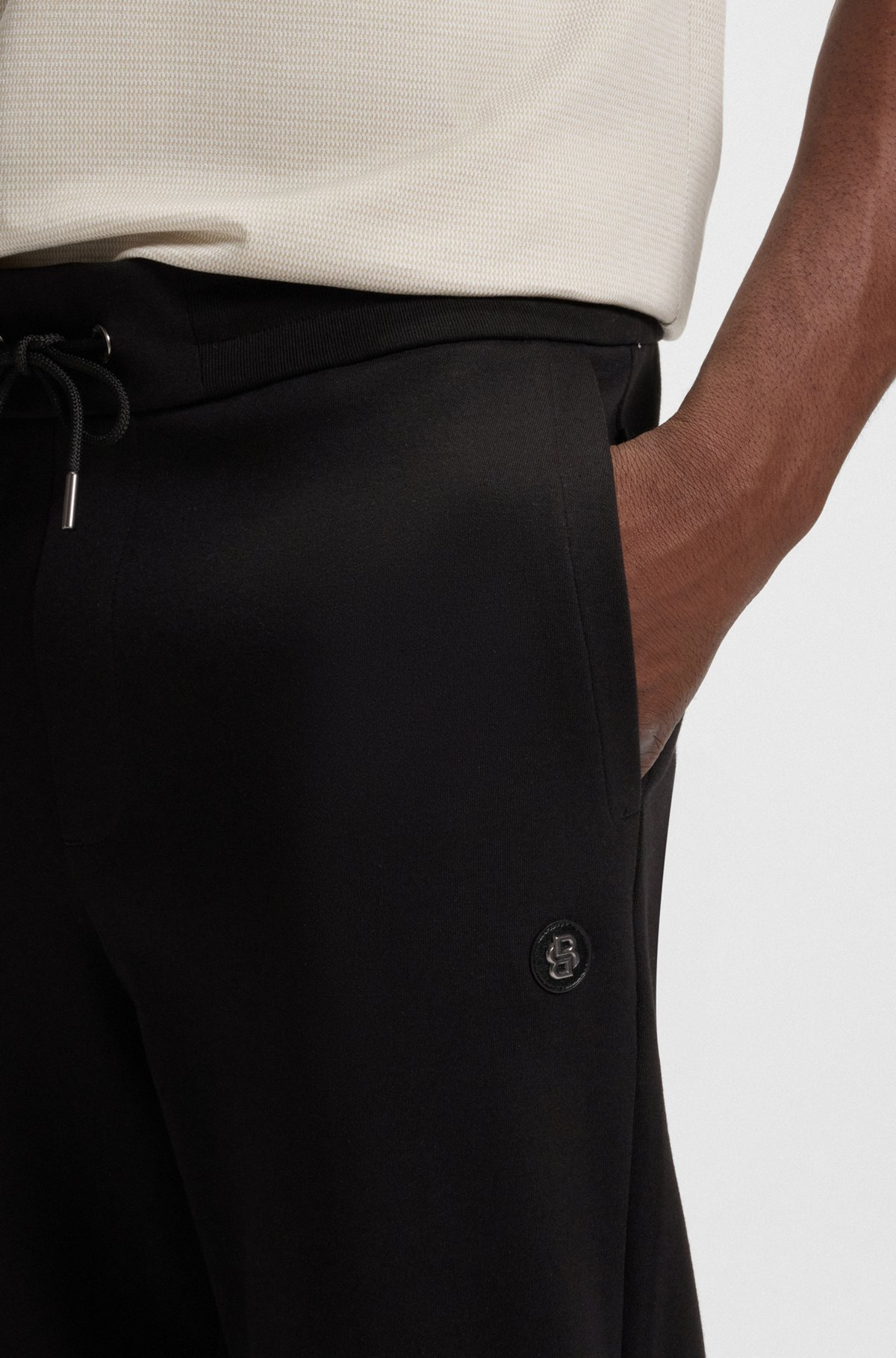 TRACKSUIT BOTTOMS WITH METALLIC DOUBLE B MONOGRAM - 3