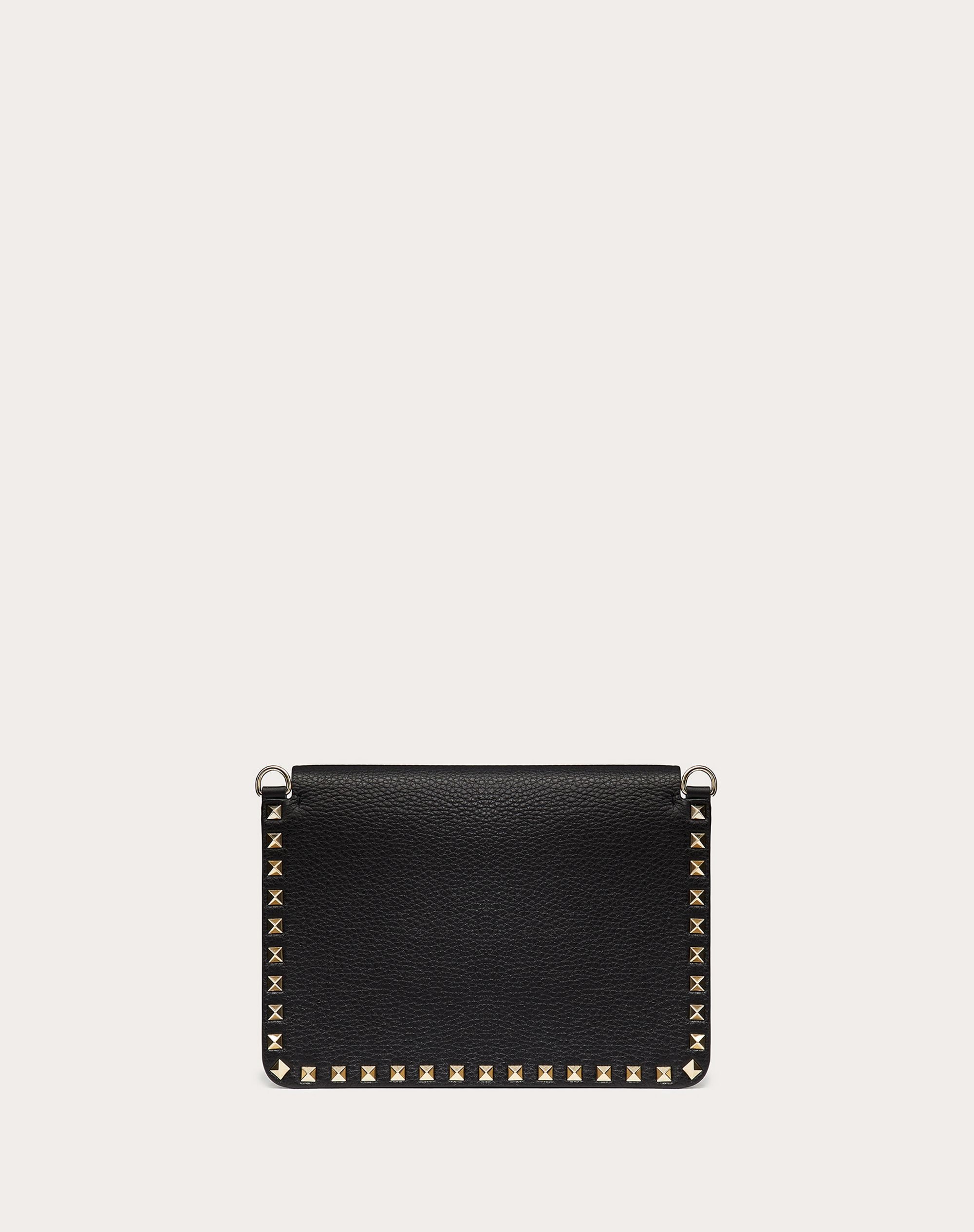 Small Rockstud Grainy Leather Crossbody Bag - 3