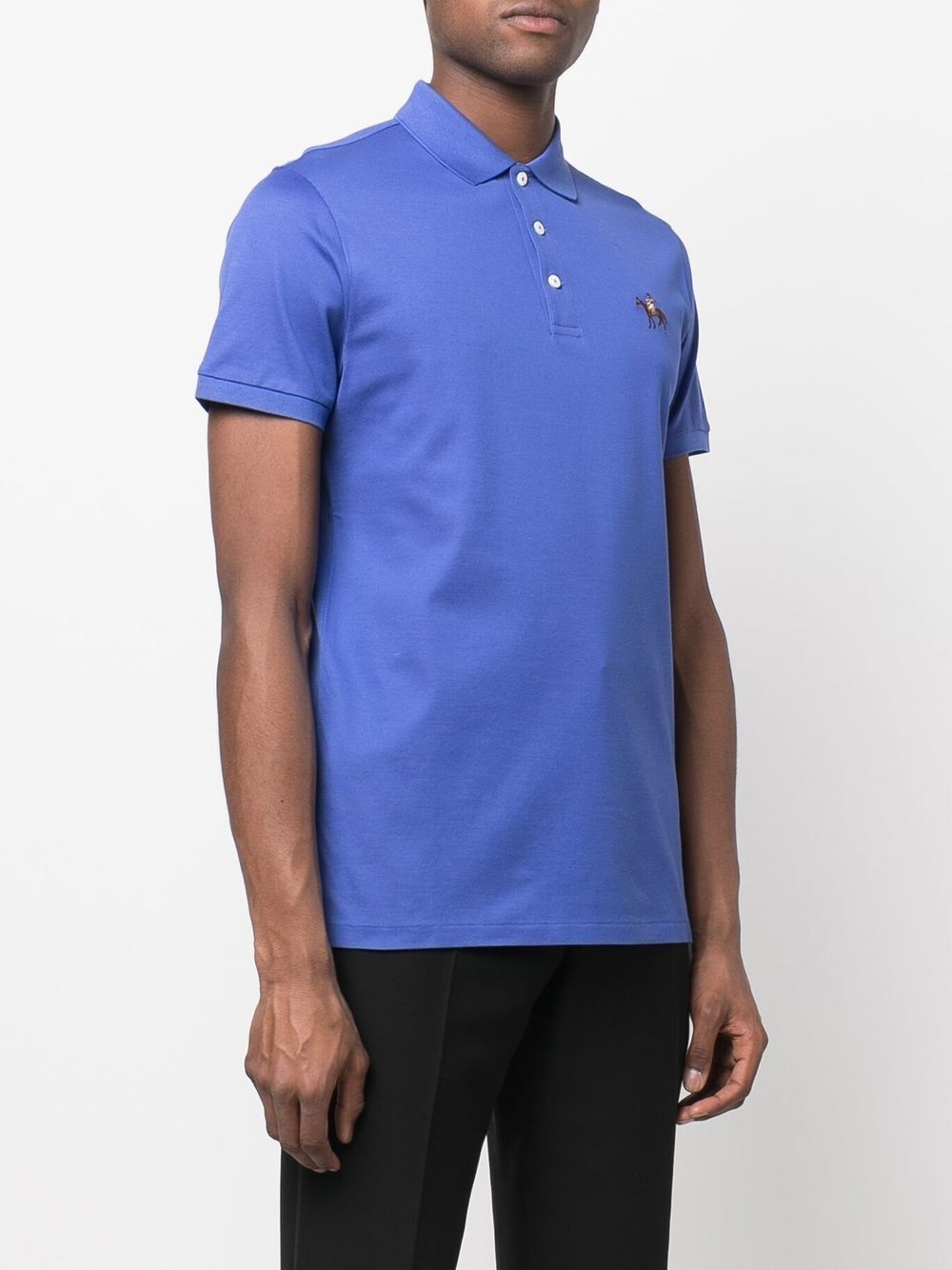 embroidered logo polo shirt - 3