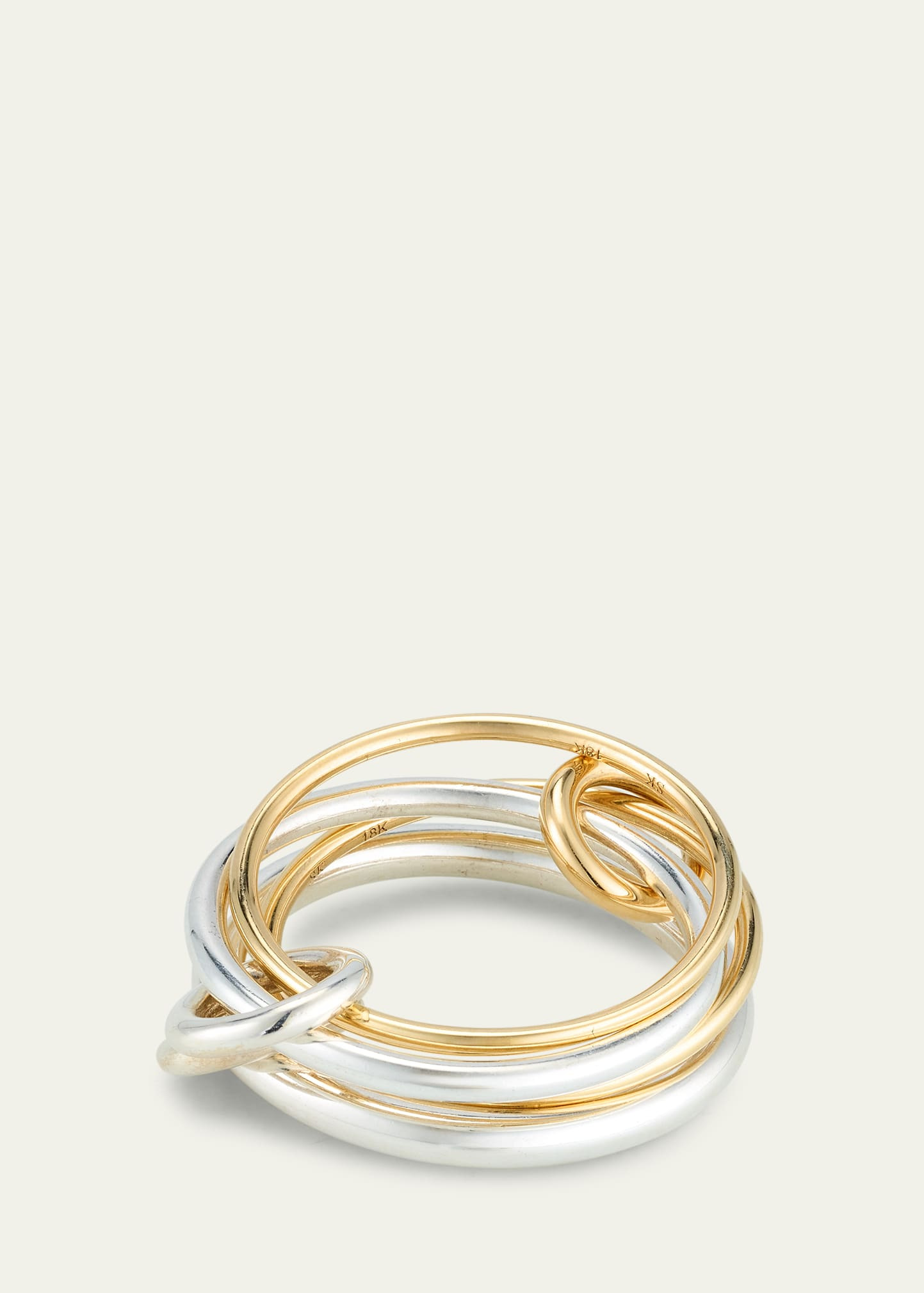 Pisces SG Four Link Ring in Sterling Silver and 18K Yellow Gold - 3