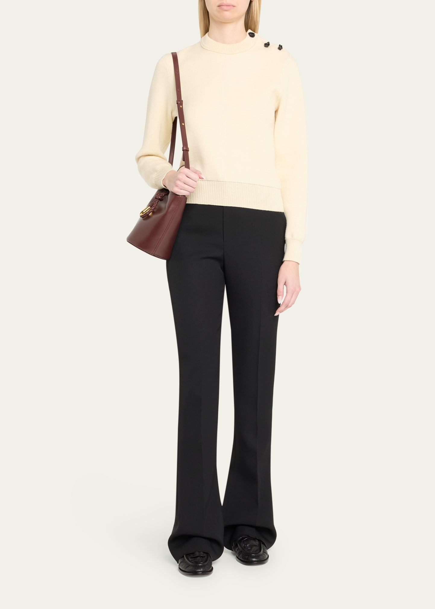 Liberta Mini Leather Bucket Bag - 6