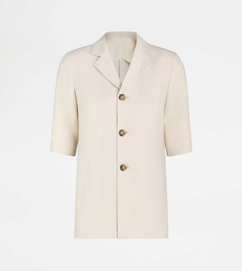 JACKET IN LINEN - WHITE 1