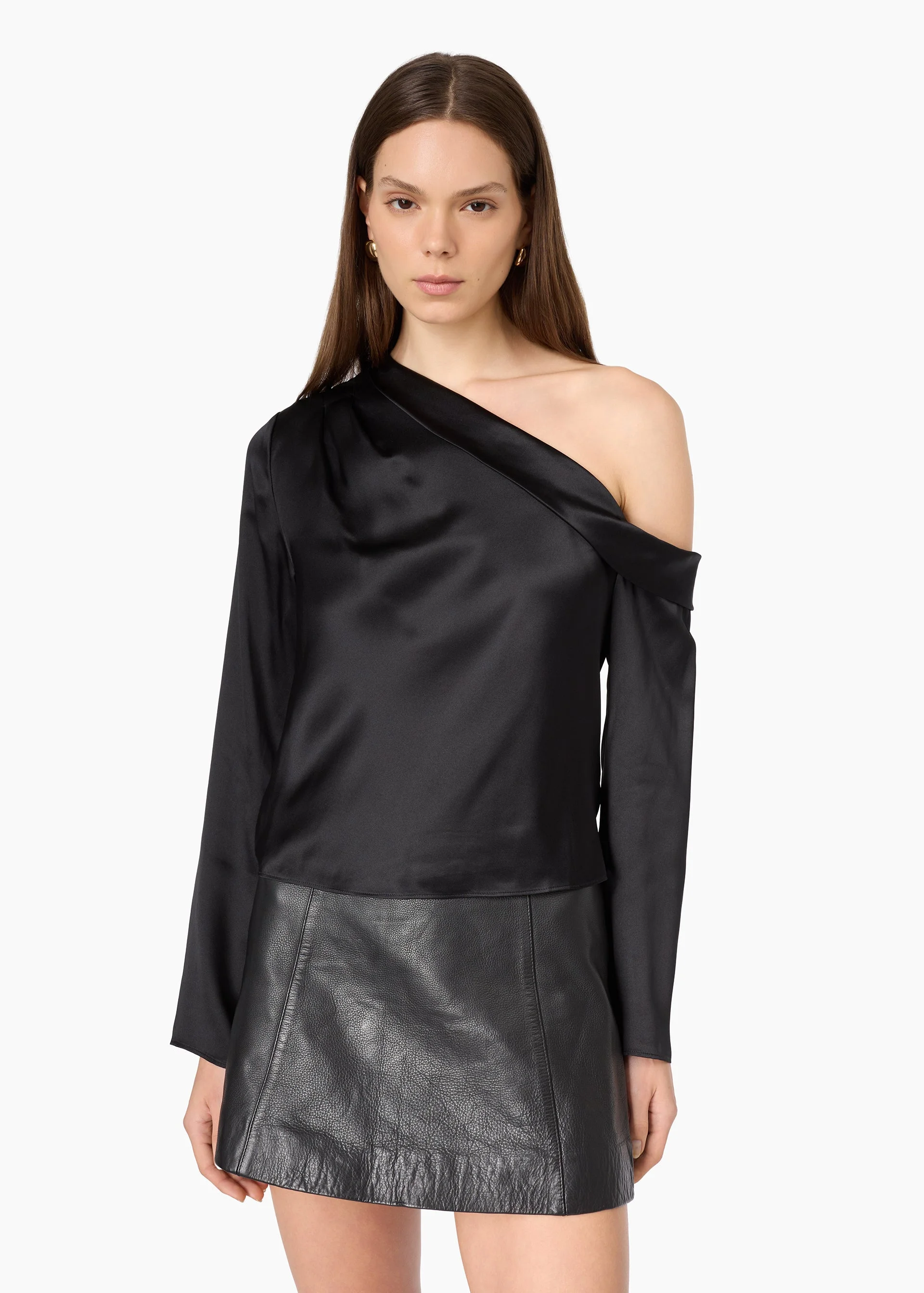 CELESTE ASYMMETRICAL TOP BLACK - 1