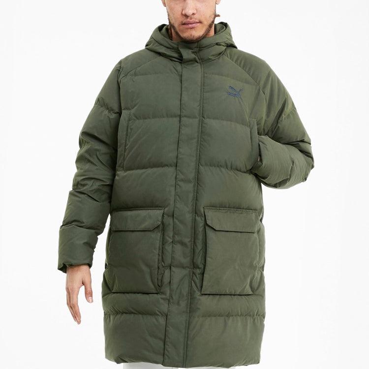 PUMA Classics Long Down Jacket 'Army Green' 599309-64 - 3