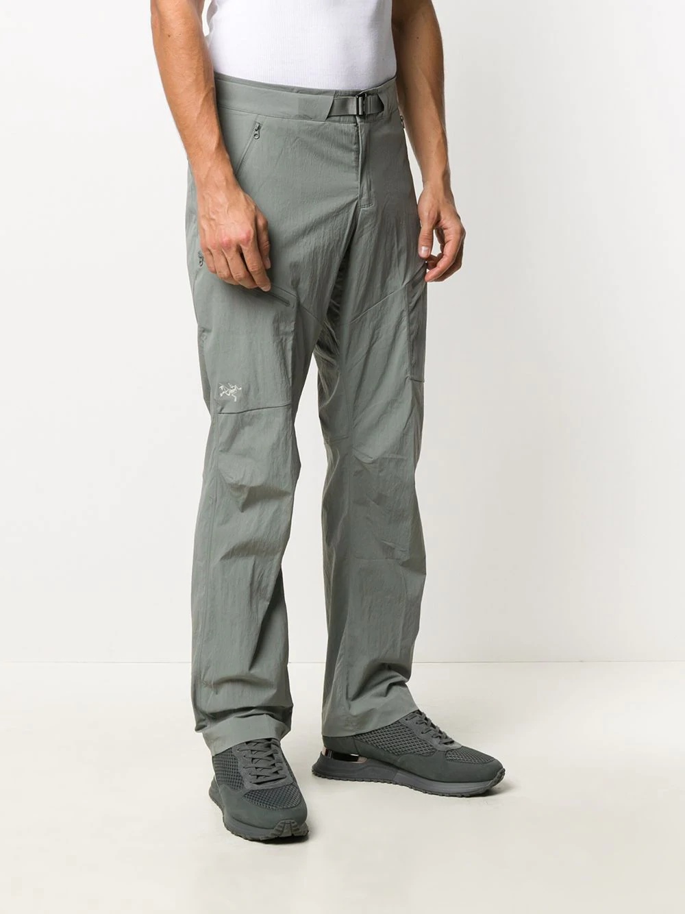 zip detail trousers - 3