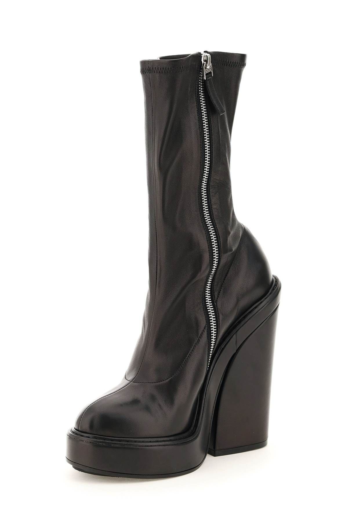 STRETCH LEATHER BOOTS - 4