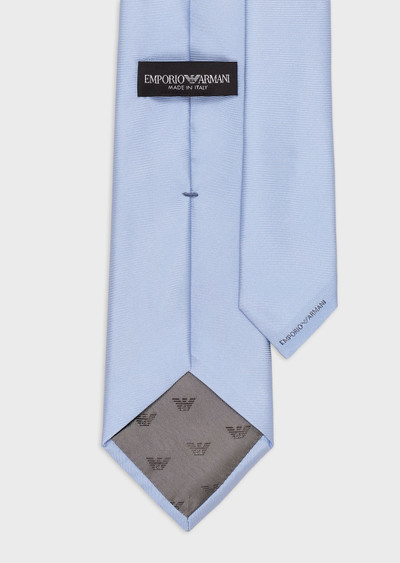 EMPORIO ARMANI Ottoman-style pure silk tie outlook