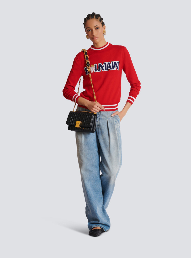 Balmain 1945 Soft small bag in quilted leather outlook