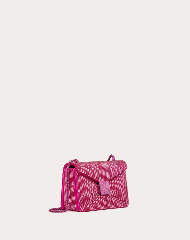 Valentino ONE STUD SMALL BAG WITH CHAIN AND RHINESTONE EMBROIDERY outlook