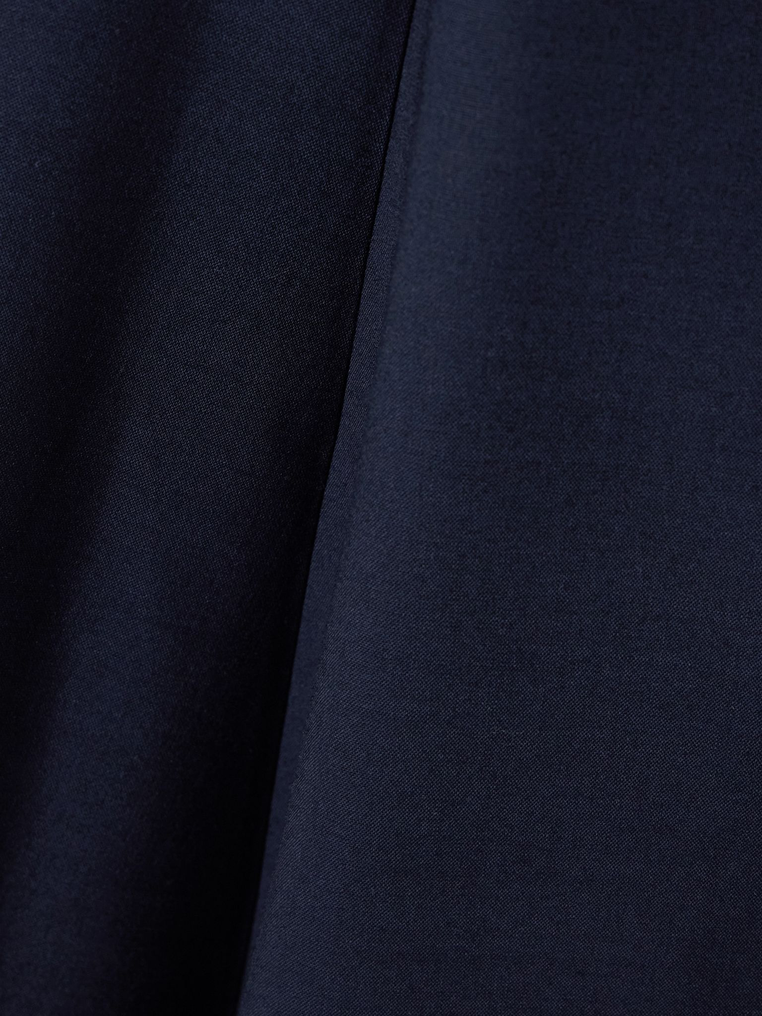 Tie-neck cutout wool-blend midi dress Navy - 4