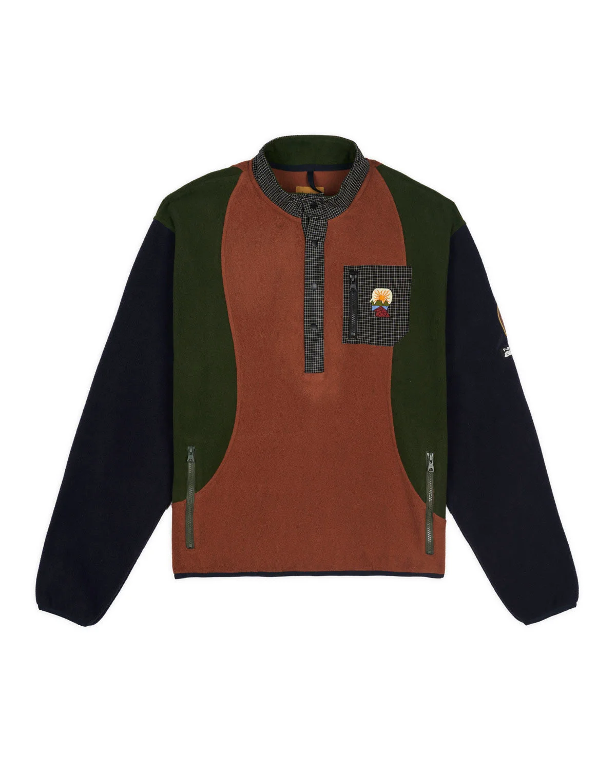 Brain Dead Equipment Ripstop Pullover Fleece Jacket - Navy - 1