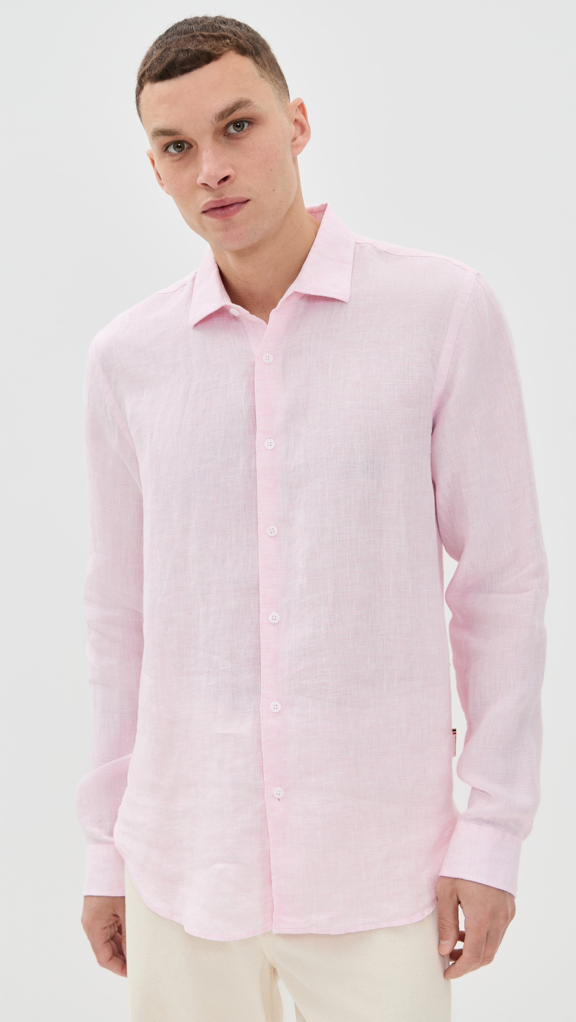 Giles Linen Button Down Shirt - 6