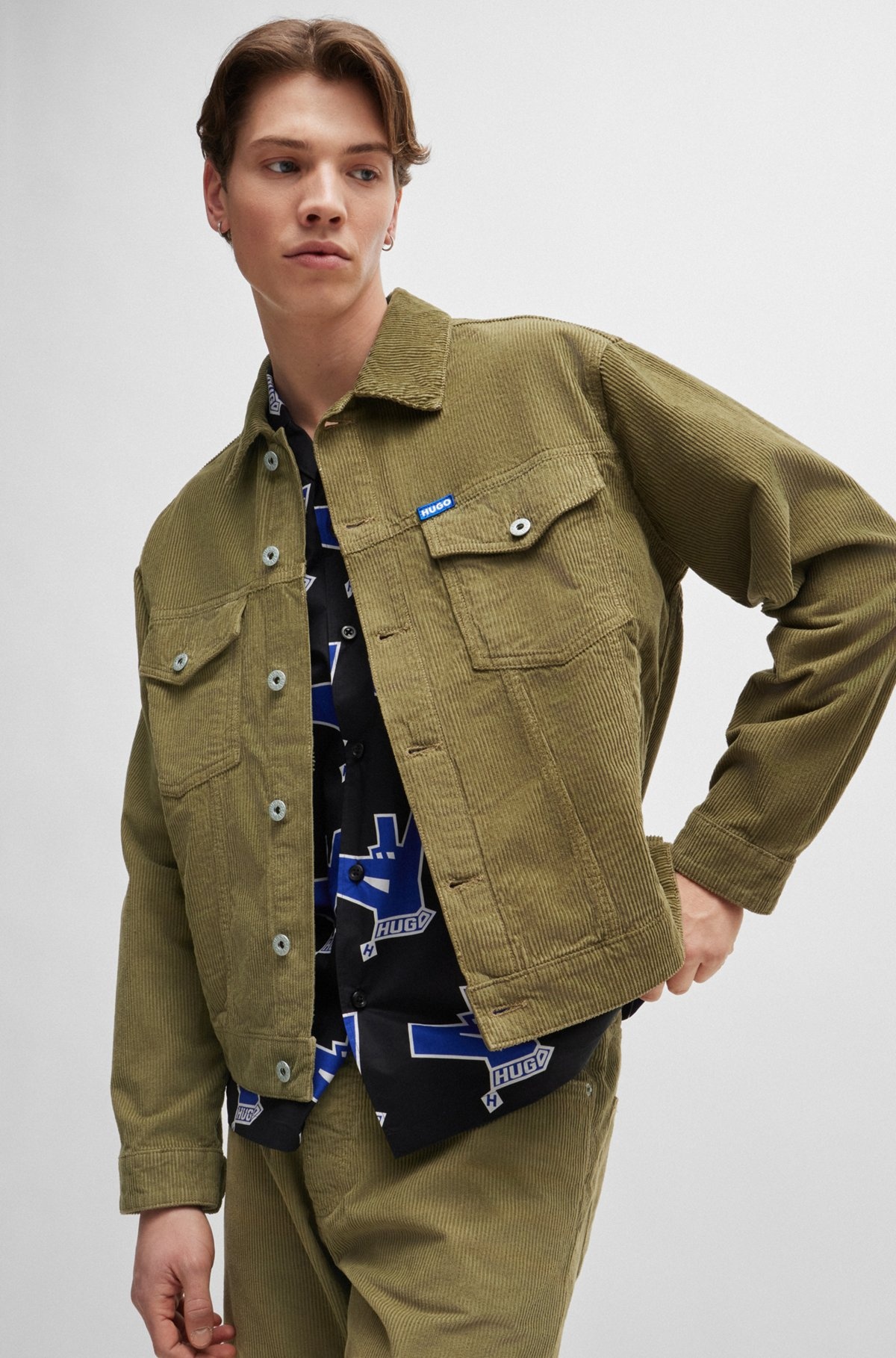 REGULAR-FIT JACKET IN COTTON CORDUROY - 6
