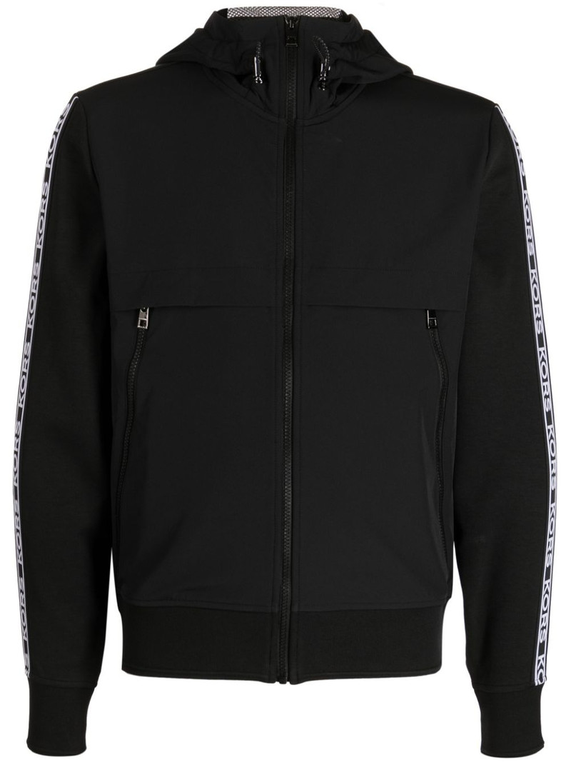 logo-tape zip-up jacket 1