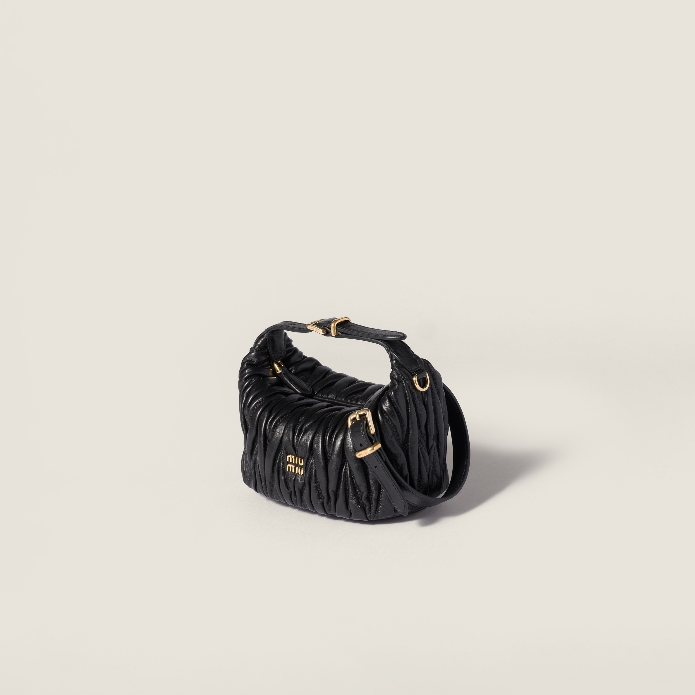 Matelassé nappa leather pouch - 3