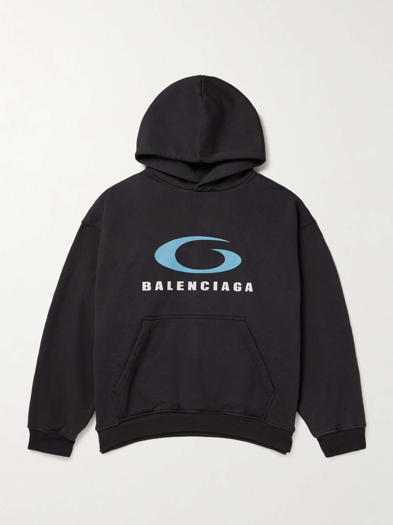 Oversized Logo-Print Cotton-Jersey Hoodie - 1