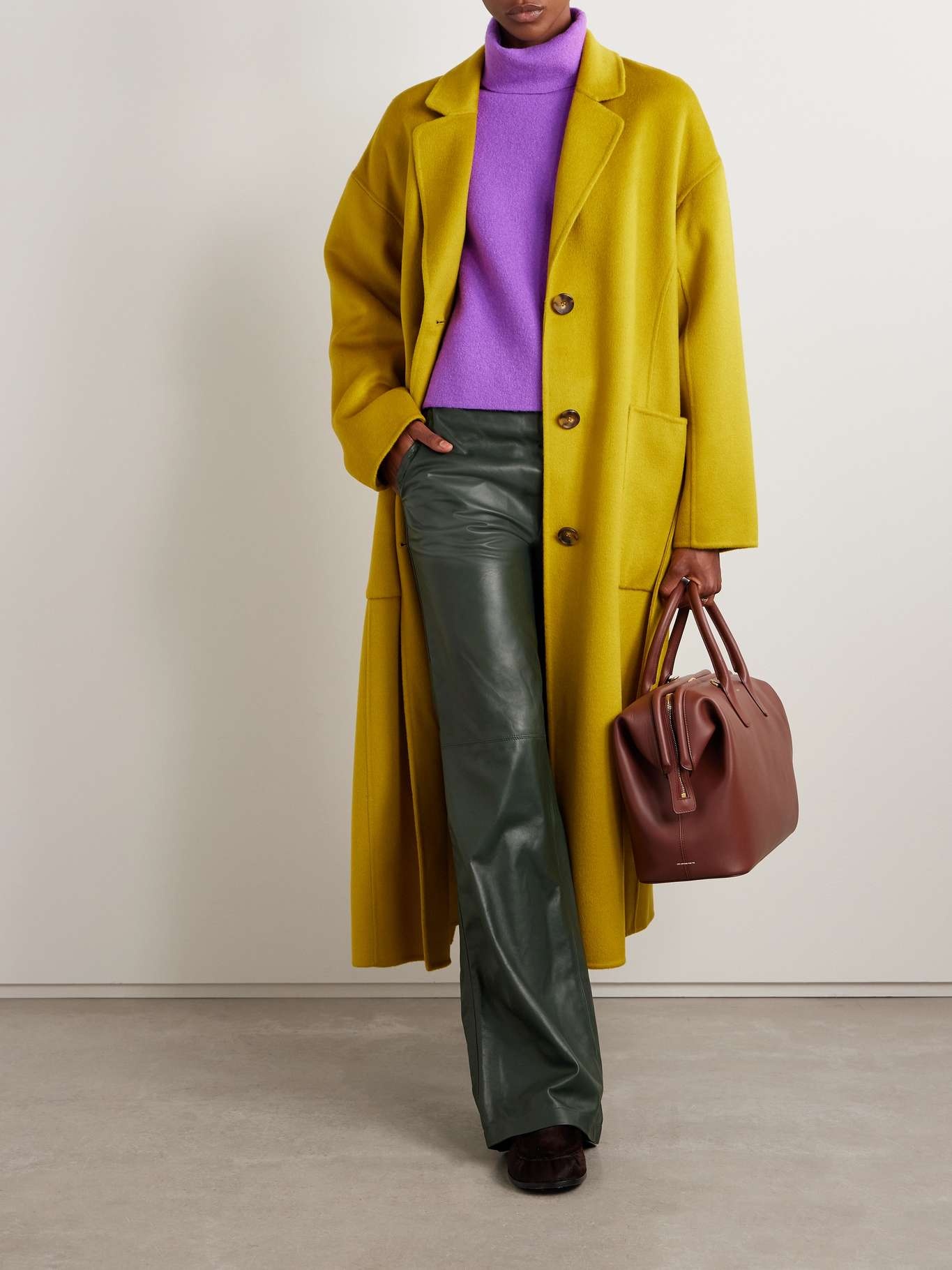 Lotti paneled leather wide-leg pants - 2