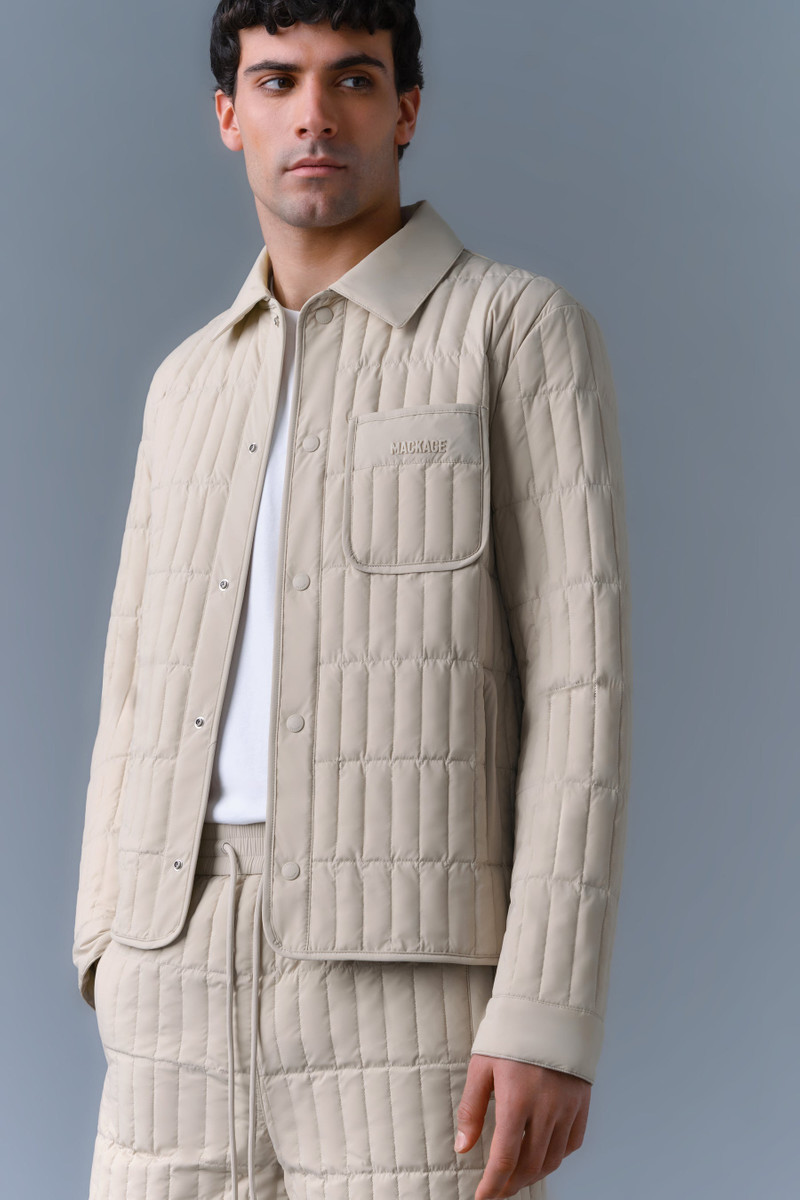 MATEO Vertical Quilted Jacket with Spread Collar 5